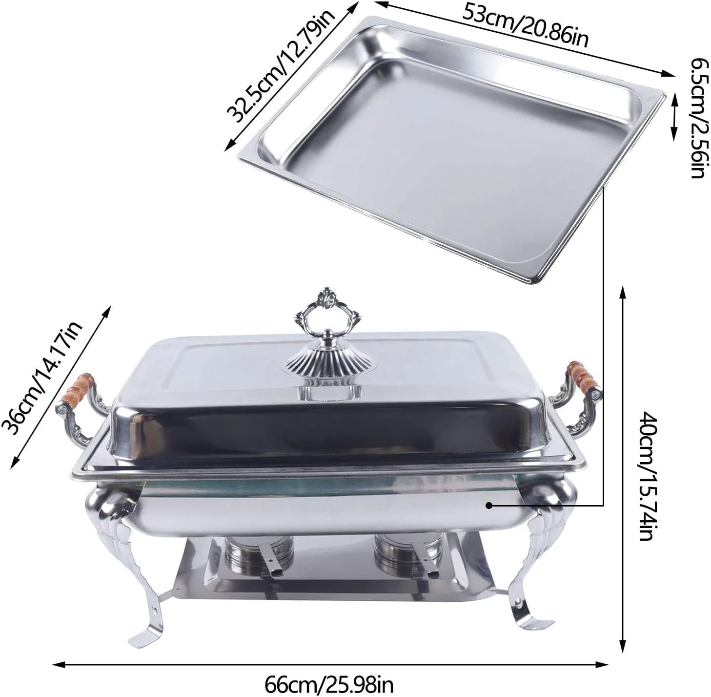 گرمکن غذا استیل ۸ کوارت مناسب بوفه، عروسی، مهمانی و رویدادها گرمکن غذا استیل ۸ کوارت مناسب بوفه، عروسی، مهمانی و رویدادها