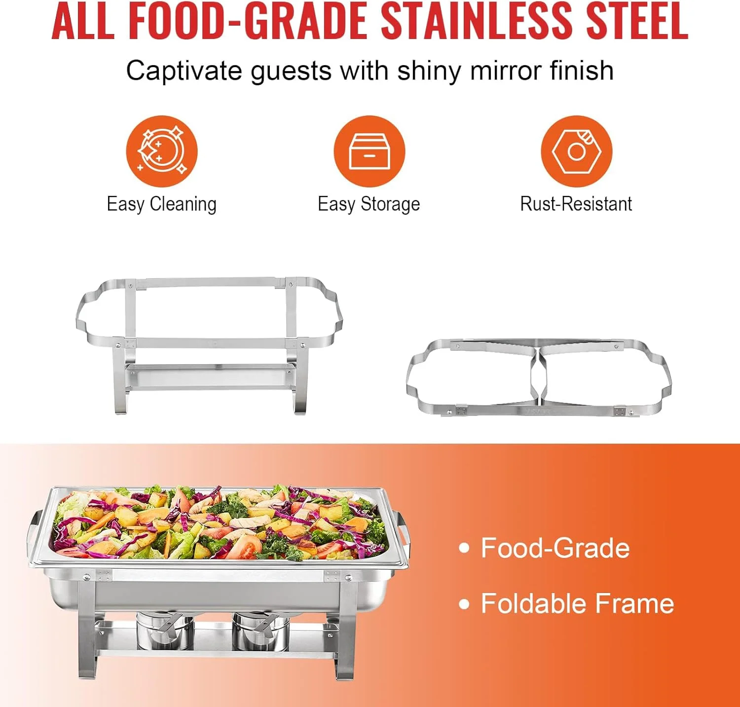 ست گرم نگهدارنده غذا، ظرف گرم کننده غذا 11 لیتری، گرم کننده استیل غذا با ظروف غذا، نگهدارنده سوخت، درب و پایه تاشو، مناسب برای پذیرایی، بوفه و جشن عروسی (دو خانه) ست گرم نگهدارنده غذا، ظرف گرم کننده غذا 11 لیتری، گرم کننده استیل غذا با ظروف غذا، نگهدارنده سوخت، درب و پایه تاشو، مناسب برای پذیرایی، بوفه و جشن عروسی (دو خانه)