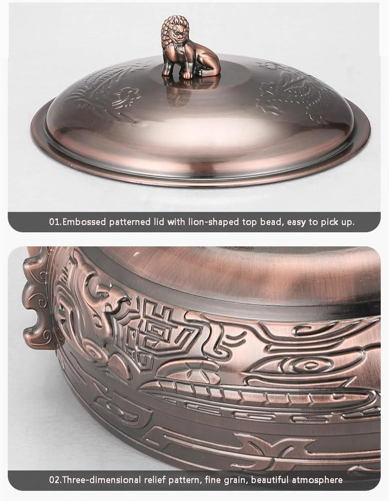 گرمکن غذای استیل گرد با ظرف غذا، درب، قاب و جای سوخت برای مهمانی های آشپزخانه، هتل ها، غذاخوری، برنزی گرمکن غذای استیل گرد با ظرف غذا، درب، قاب و جای سوخت برای مهمانی های آشپزخانه، هتل ها، غذاخوری، برنزی