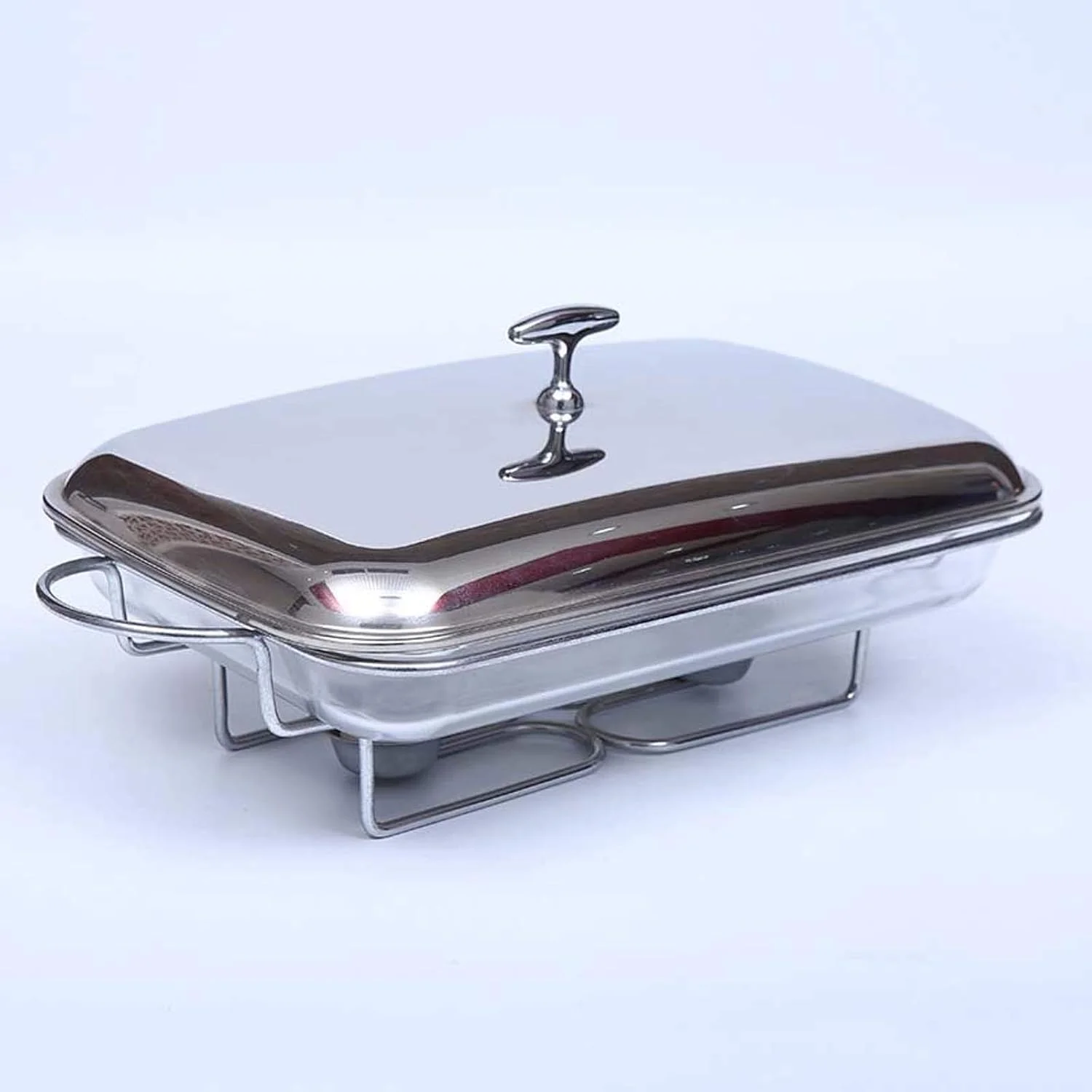 گرمکن غذا مستطیلی استیل ضد زنگ با سینی گرم کننده شیشه ای برای بوفه، پذیرایی، آشپزخانه و مهمانی