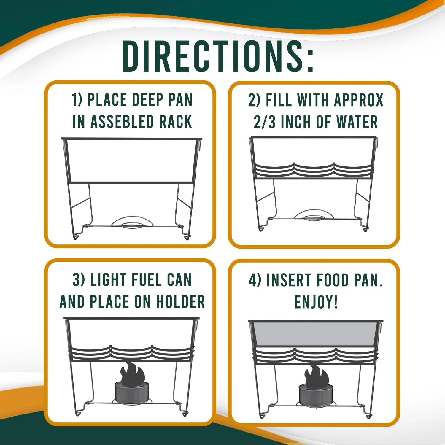 ست گرم نگهدارنده غذا، سایز نیمه، لوازم پذیرایی یکبار مصرف - بسته 6 عددی - گرم کننده غذا برای مهمانی ها: پایه های سیمی تاشو، سوخت، ظروف آب آلومینیومی، ظروف غذا، ظروف سرو - گرم کننده غذای تک ظرفی ست گرم نگهدارنده غذا، سایز نیمه، لوازم پذیرایی یکبار مصرف - بسته 6 عددی - گرم کننده غذا برای مهمانی ها: پایه های سیمی تاشو، سوخت، ظروف آب آلومینیومی، ظروف غذا، ظروف سرو - گرم کننده غذای تک ظرفی