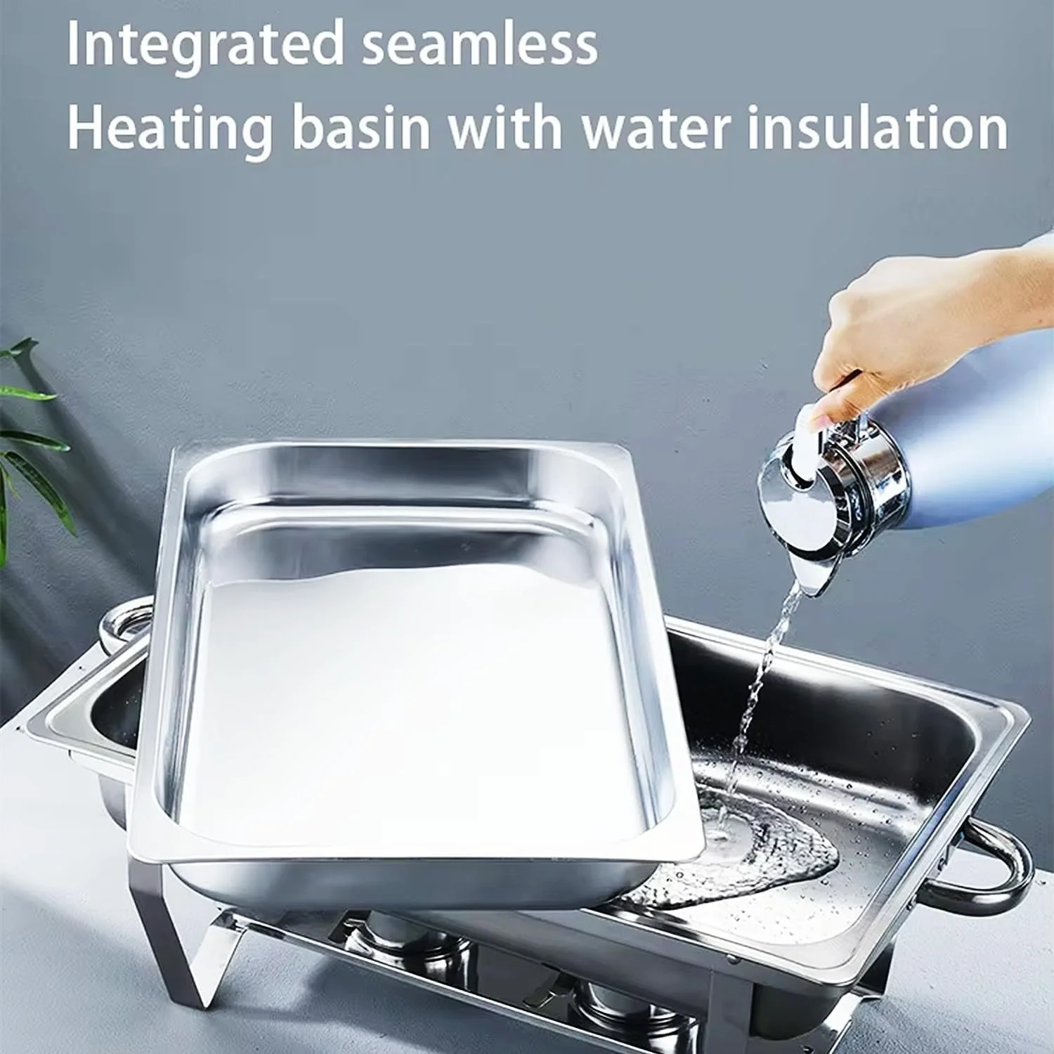 ظروف گرم نگهدارنده غذا برای بوفه، گرمکن غذا برای پذیرایی، گرم نگهدارنده غذا، ست بوفه ظرف گرمکن غذا با درب، ست گرمکن غذا و بوفه، 2 عددی