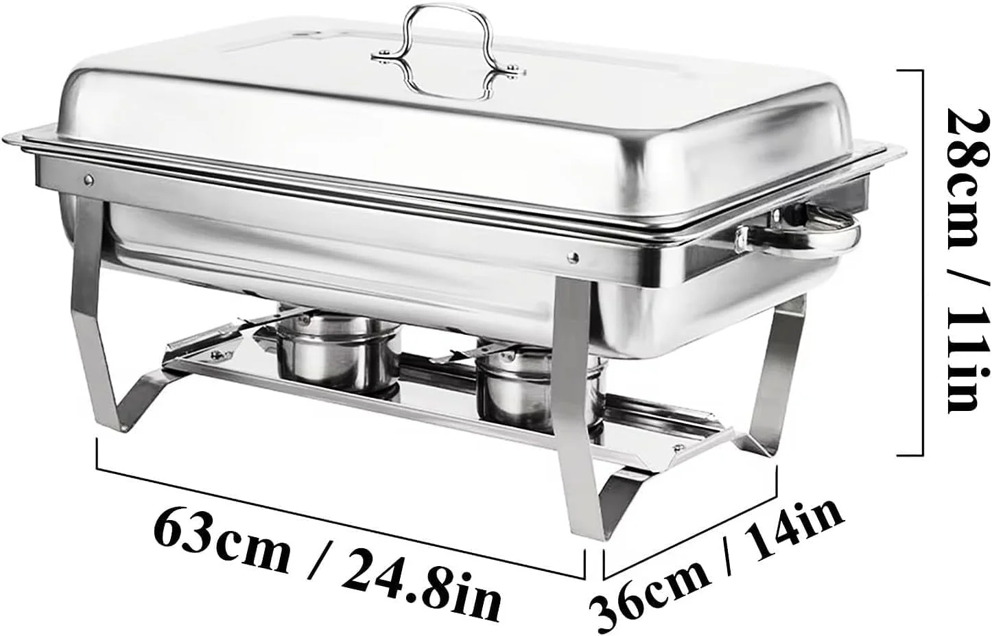 ظروف گرم نگهدارنده غذا برای بوفه، گرمکن غذا برای پذیرایی، گرم نگهدارنده غذا، ست بوفه ظرف گرمکن غذا با درب، ست گرمکن غذا و بوفه، 2 عددی