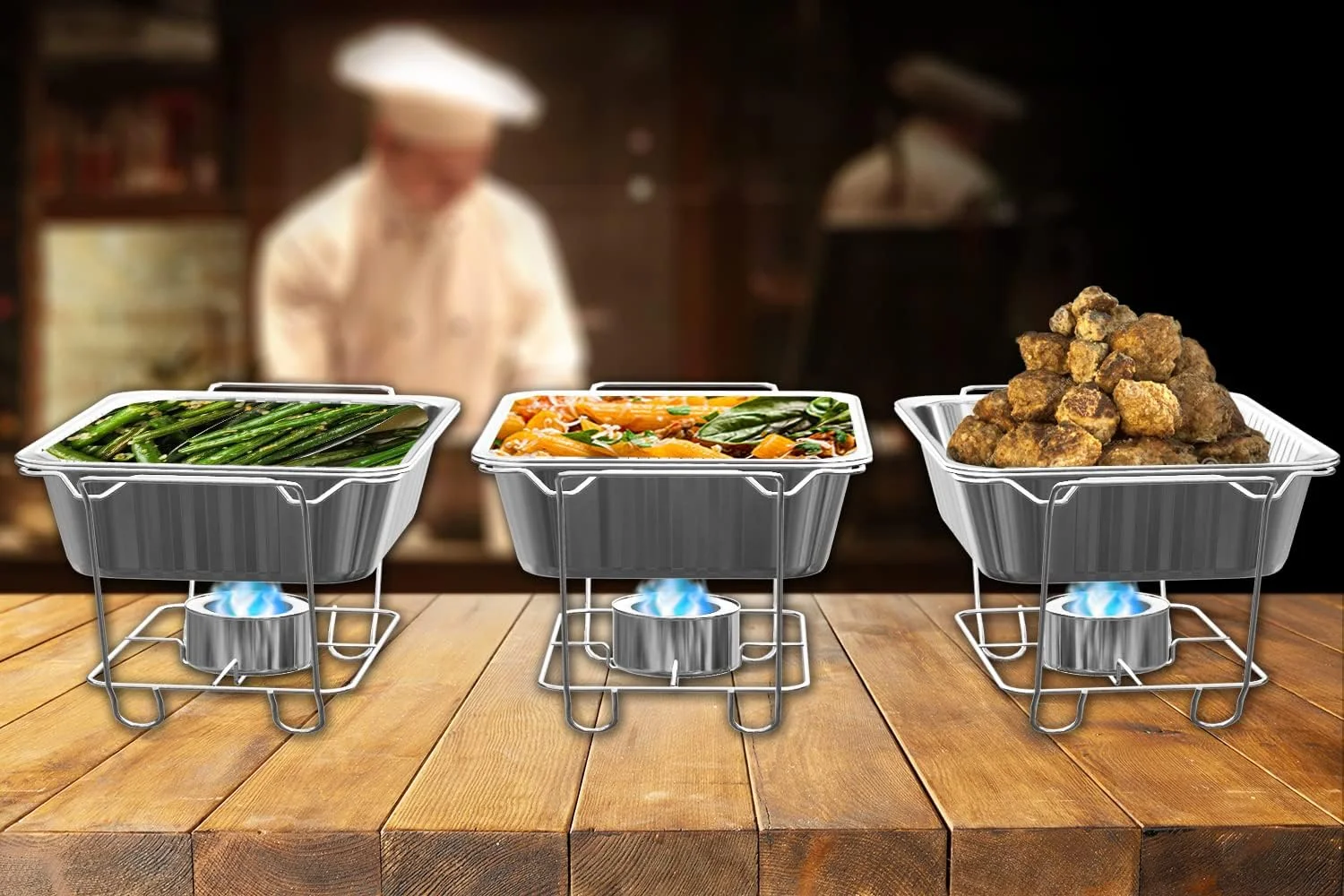 ست گرم نگهدارنده غذا، سایز نیمه، لوازم پذیرایی یکبار مصرف - بسته 6 عددی - گرم کننده غذا برای مهمانی ها: پایه های سیمی تاشو، سوخت، ظروف آب آلومینیومی، ظروف غذا، ظروف سرو - گرم کننده غذای تک ظرفی ست گرم نگهدارنده غذا، سایز نیمه، لوازم پذیرایی یکبار مصرف - بسته 6 عددی - گرم کننده غذا برای مهمانی ها: پایه های سیمی تاشو، سوخت، ظروف آب آلومینیومی، ظروف غذا، ظروف سرو - گرم کننده غذای تک ظرفی