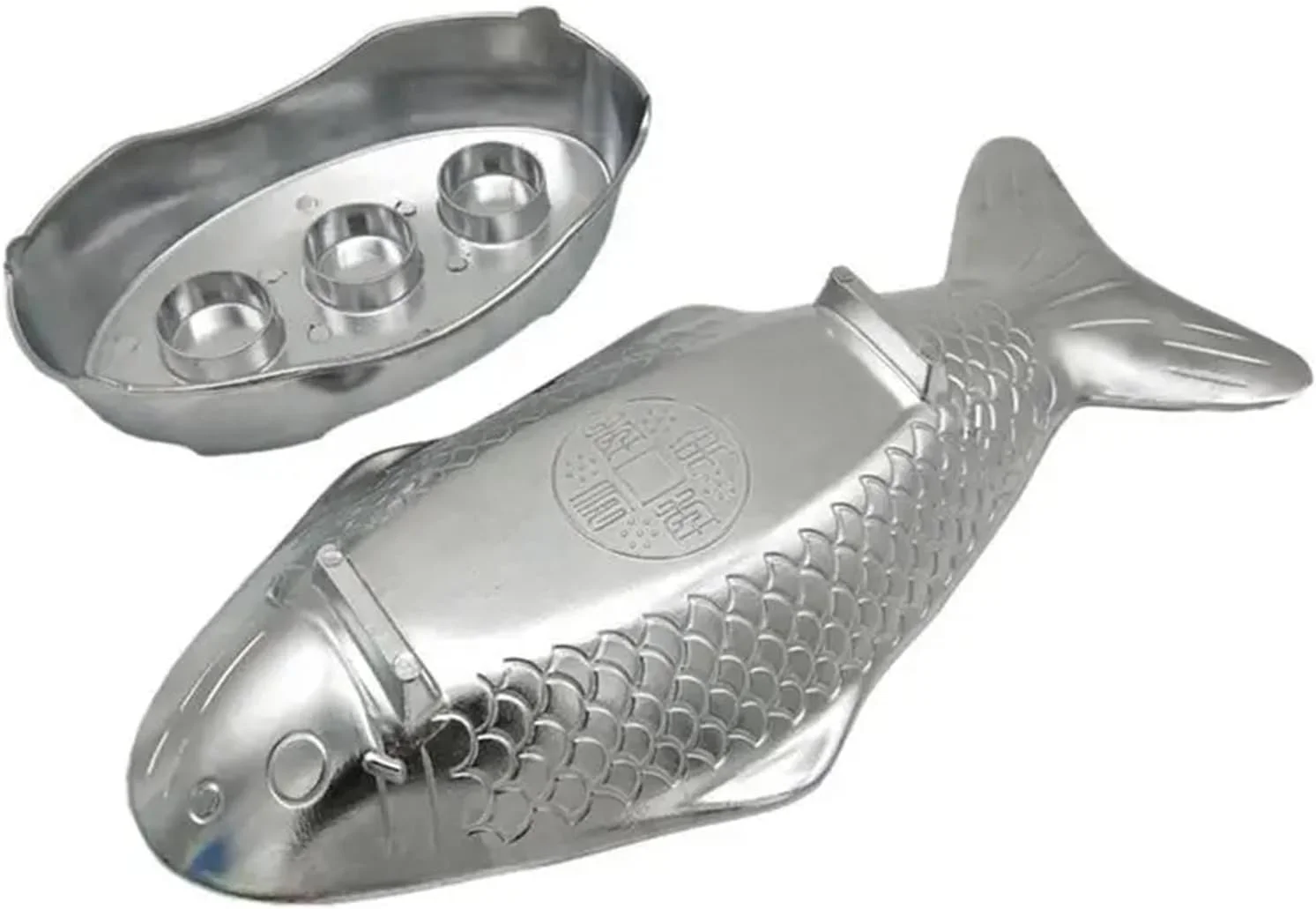 گرم نگهدارنده غذا، ظرف گرمکن بوفه، سینی ماهی شکل آلومینیومی برای مهمانی ها، بوفه ها، پذیرایی ها، ضیافت ها، عروسی ها، تک رنگ