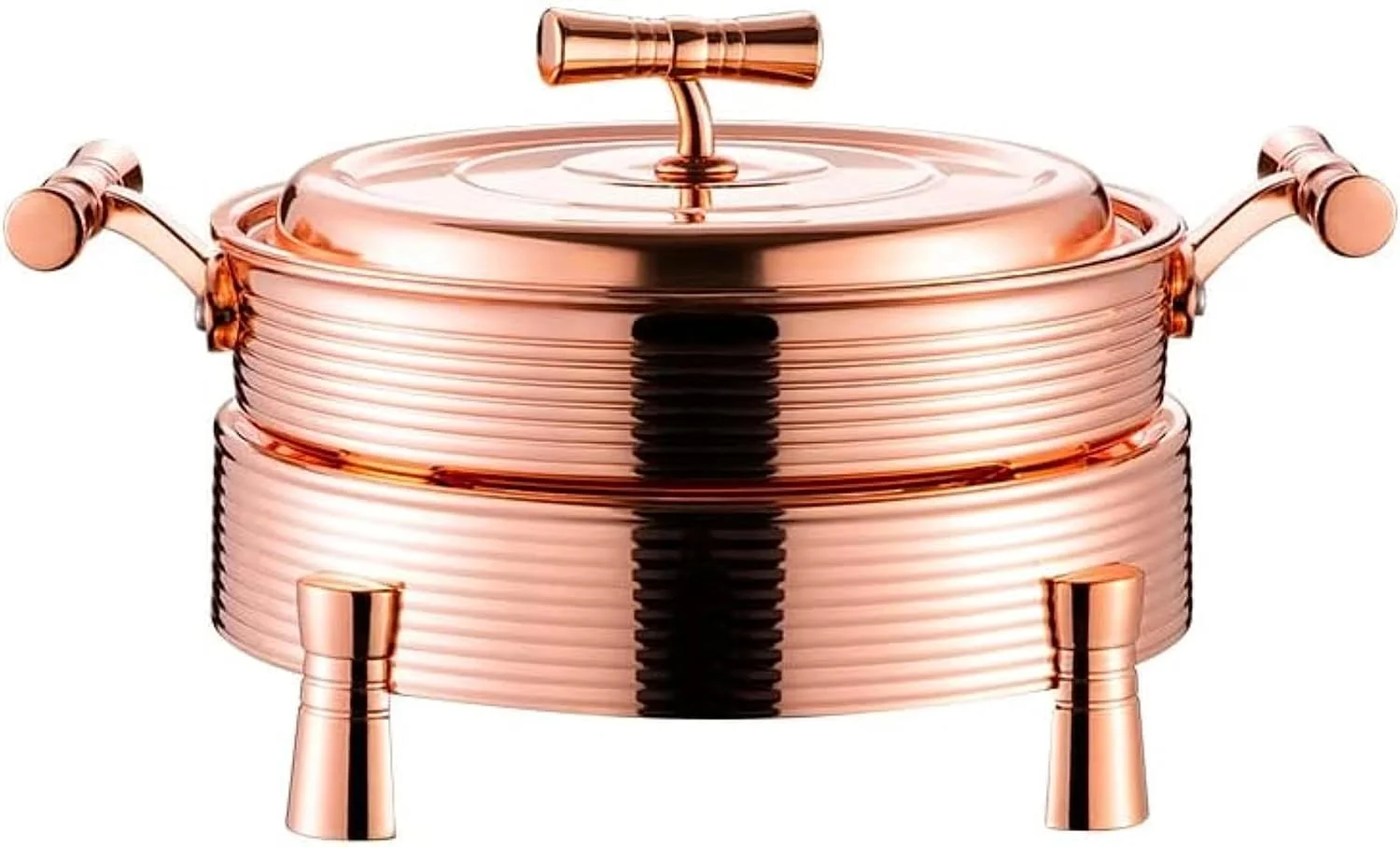 گرمکن و سرو غذا برای بوفه - گرمکن غذای گرد، ست بوفه قابلمه استیل، گرمکن غذای 3 در 1 با درب شیشه ای و جای درب داخلی، رنگ استیل - 28 سانتی متر گرمکن و سرو غذا برای بوفه - گرمکن غذای گرد، ست بوفه قابلمه استیل، گرمکن غذای 3 در 1 با درب شیشه ای و جای درب داخلی، رنگ استیل - 28 سانتی متر