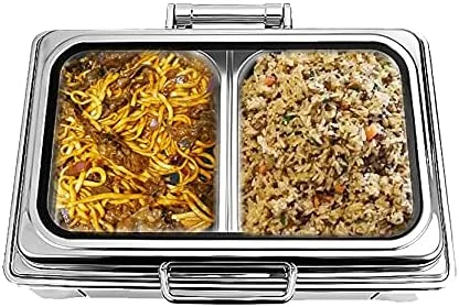 گرمکن غذا برای پذیرایی، گرمکن بوفه و ظروف گرم کننده استیل ضد زنگ به همراه سینی گرم کننده غذا، ایده آل برای گرم نگه داشتن غذای بوفه، مناسب برای بوفه رستوران و دورهمی ها گرمکن غذا برای پذیرایی، گرمکن بوفه و ظروف گرم کننده استیل ضد زنگ به همراه سینی گرم کننده غذا، ایده آل برای گرم نگه داشتن غذای بوفه، مناسب برای بوفه رستوران و دورهمی ها