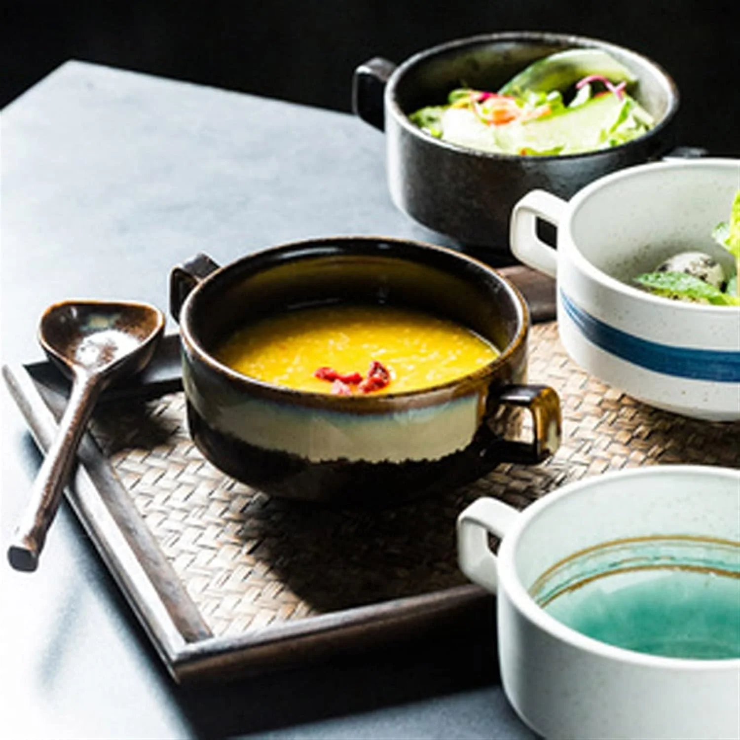 کاسه سرامیکی CBNERDS، کاسه دسر خلاقانه ساده با دو دسته، کاسه سوپ، کاسه خورشت سرامیکی، کاسه کوچک سوپ خانگی (1) کاسه سرامیکی CBNERDS، کاسه دسر خلاقانه ساده با دو دسته، کاسه سوپ، کاسه خورشت سرامیکی، کاسه کوچک سوپ خانگی (1)