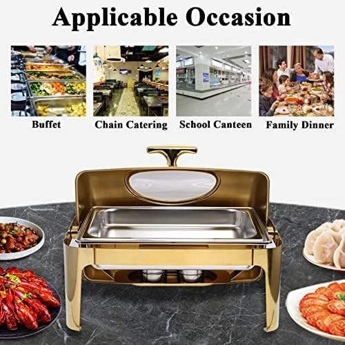 سینی عایق پذیرایی، گرم کننده غذا بوفه با درب شیشه ای، گرمکن برقی غذا دیش بوفه با درب چرخشی، گرمکن طلایی غذا برای سینی بوفه/گرمکن بشقاب - نگهداری غذا سینی عایق پذیرایی، گرم کننده غذا بوفه با درب شیشه ای، گرمکن برقی غذا دیش بوفه با درب چرخشی، گرمکن طلایی غذا برای سینی بوفه/گرمکن بشقاب - نگهداری غذا
