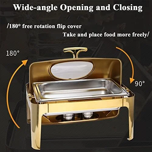 سینی عایق پذیرایی، گرم کننده غذا بوفه با درب شیشه ای، گرمکن برقی غذا دیش بوفه با درب چرخشی، گرمکن طلایی غذا برای سینی بوفه/گرمکن بشقاب - نگهداری غذا سینی عایق پذیرایی، گرم کننده غذا بوفه با درب شیشه ای، گرمکن برقی غذا دیش بوفه با درب چرخشی، گرمکن طلایی غذا برای سینی بوفه/گرمکن بشقاب - نگهداری غذا