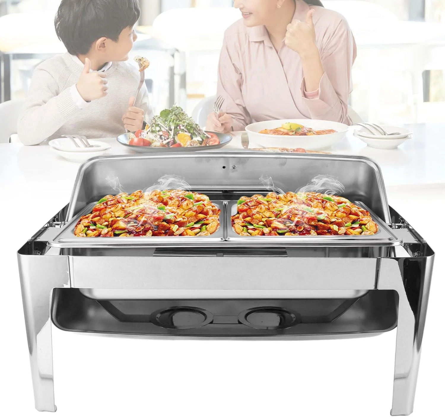 ظرف گرم نگهدارنده غذا بوفه 9 لیتری BusoTh از جنس استیل ضد زنگ، گرمکن غذا پذیرایی بوفه با درب شیشه ای شفاف، گرمکن الکلی غذا برای هتل ها، رستوران ها، بوفه (استیل ضد زنگ) ظرف گرم نگهدارنده غذا بوفه 9 لیتری BusoTh از جنس استیل ضد زنگ، گرمکن غذا پذیرایی بوفه با درب شیشه ای شفاف، گرمکن الکلی غذا برای هتل ها، رستوران ها، بوفه (استیل ضد زنگ)