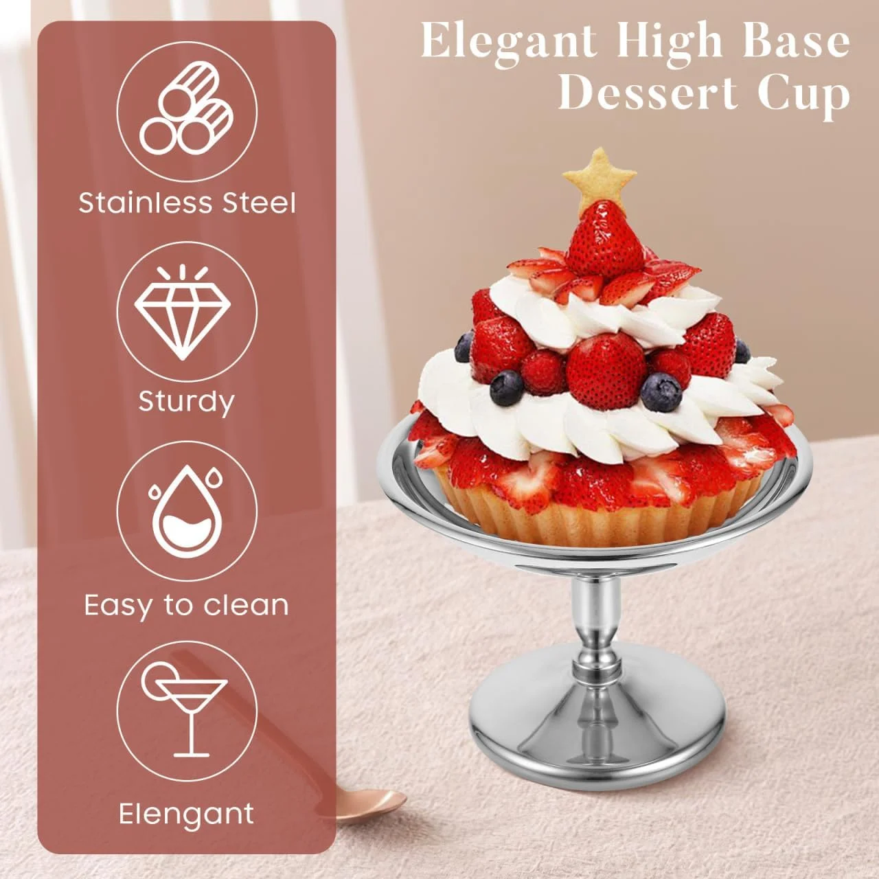 کاسه بستنی Cabilock، فنجان ژله آب نبات، فنجان دسر پایه بلند، کاسه دسر، لیوان بستنی خوری پایه دار، فنجان بستنی، نگهدارنده دسر فلزی، کاسه فلزی، بشقاب دسر چند منظوره، استیل ضد زنگ کاسه بستنی Cabilock، فنجان ژله آب نبات، فنجان دسر پایه بلند، کاسه دسر، لیوان بستنی خوری پایه دار، فنجان بستنی، نگهدارنده دسر فلزی، کاسه فلزی، بشقاب دسر چند منظوره، استیل ضد زنگ