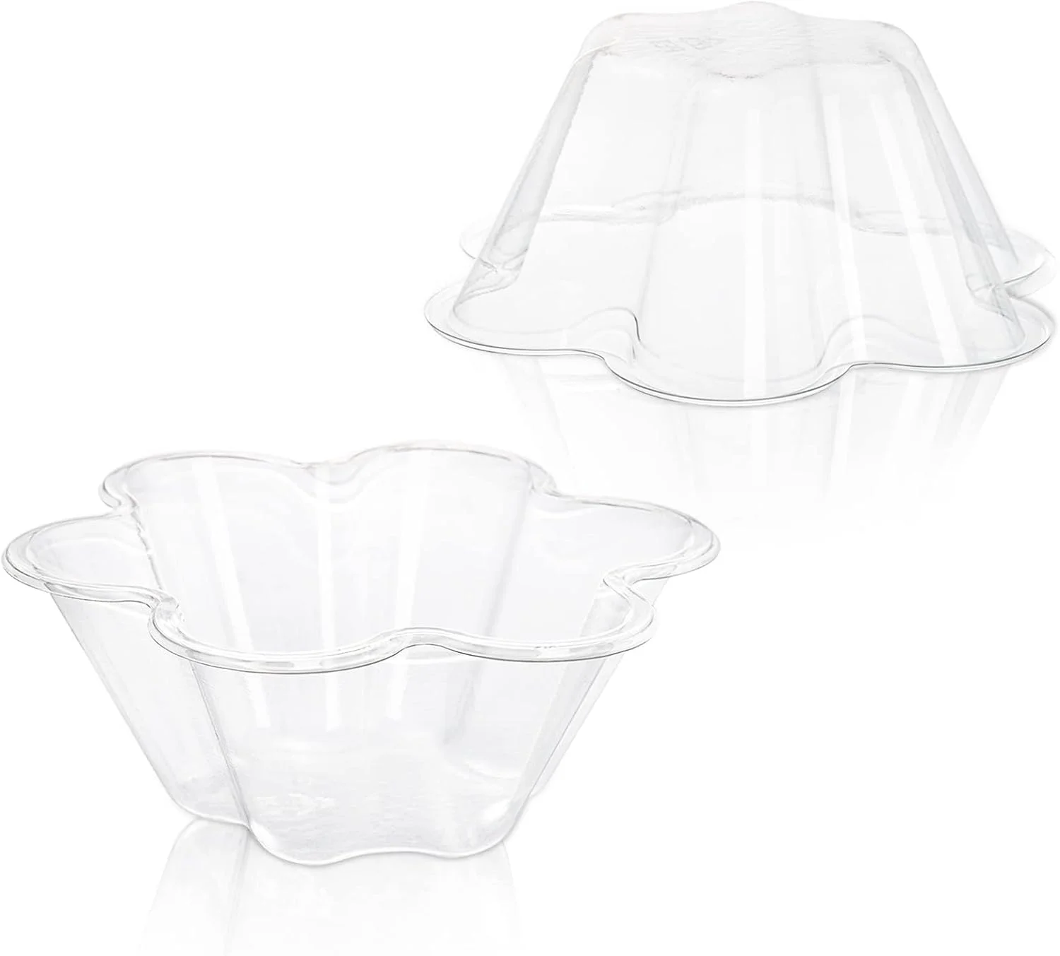 Bukela Plastic Ice Cream Bowls 100 Pack Disposable Dessert Serving Bowl for Sundae Chocolate Desserts Appetizers Shot Glasses