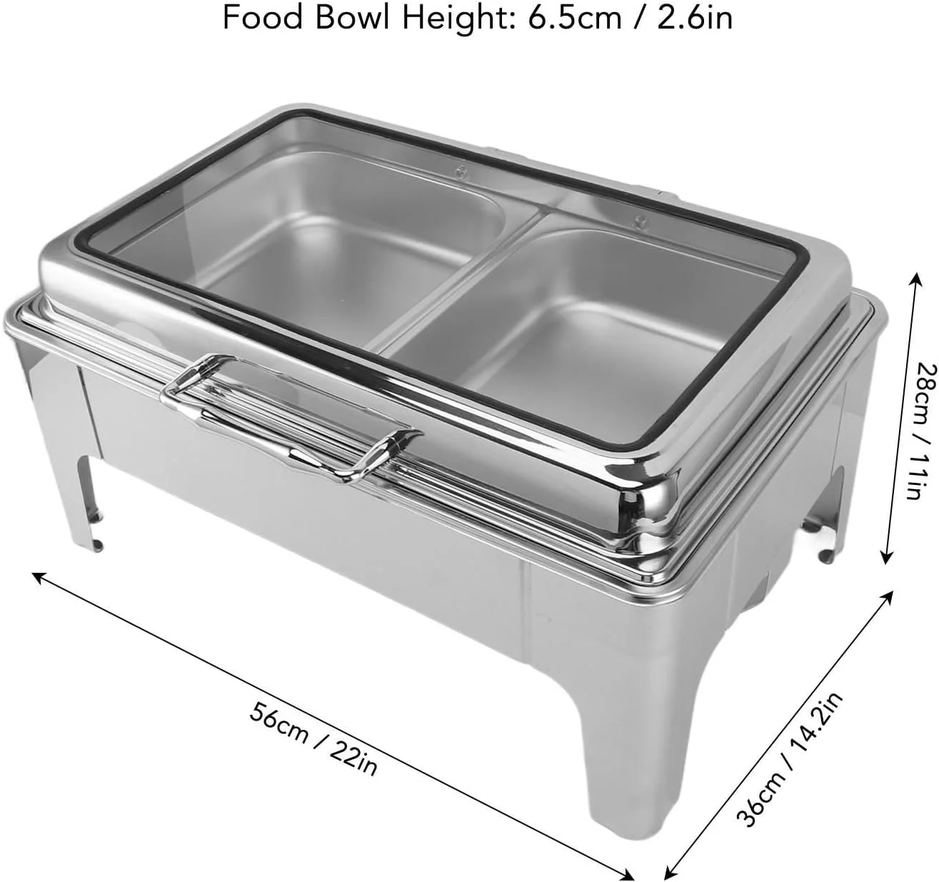 ست گرم نگهدارنده غذا بوفه مستطیلی BusoTh از جنس استیل ضد زنگ، کیت گرم کننده غذای استیل ضد زنگ با درب، ساخت با کیفیت عالی، گرمکن الکلی، ظروف سرو بوفه 9 لیتری برای رستوران (2 ست گرم نگهدارنده غذا بوفه مستطیلی BusoTh از جنس استیل ضد زنگ، کیت گرم کننده غذای استیل ضد زنگ با درب، ساخت با کیفیت عالی، گرمکن الکلی، ظروف سرو بوفه 9 لیتری برای رستوران (2