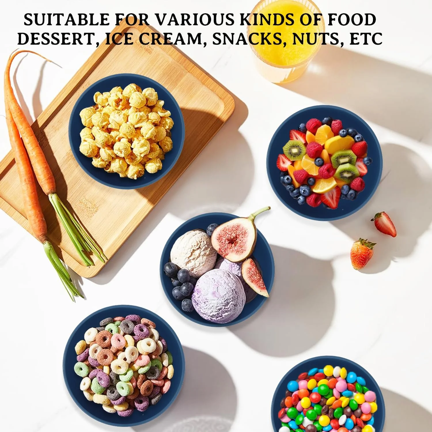 BUSOKIP کاسه های کاه گندم 300 میلی لیتری - 13 سانتی متری، ست 8 تایی کاسه های کوچک نشکن، کاسه دسر برای آشپزخانه، کمپینگ، مهمانی، کاسه های کوچک ایمن برای مایکروویو و ماشین ظرفشویی برای پیش غذا، ماست (آبی) BUSOKIP کاسه های کاه گندم 300 میلی لیتری - 13 سانتی متری، ست 8 تایی کاسه های کوچک نشکن، کاسه دسر برای آشپزخانه، کمپینگ، مهمانی، کاسه های کوچک ایمن برای مایکروویو و ماشین ظرفشویی برای پیش غذا، ماست (آبی)