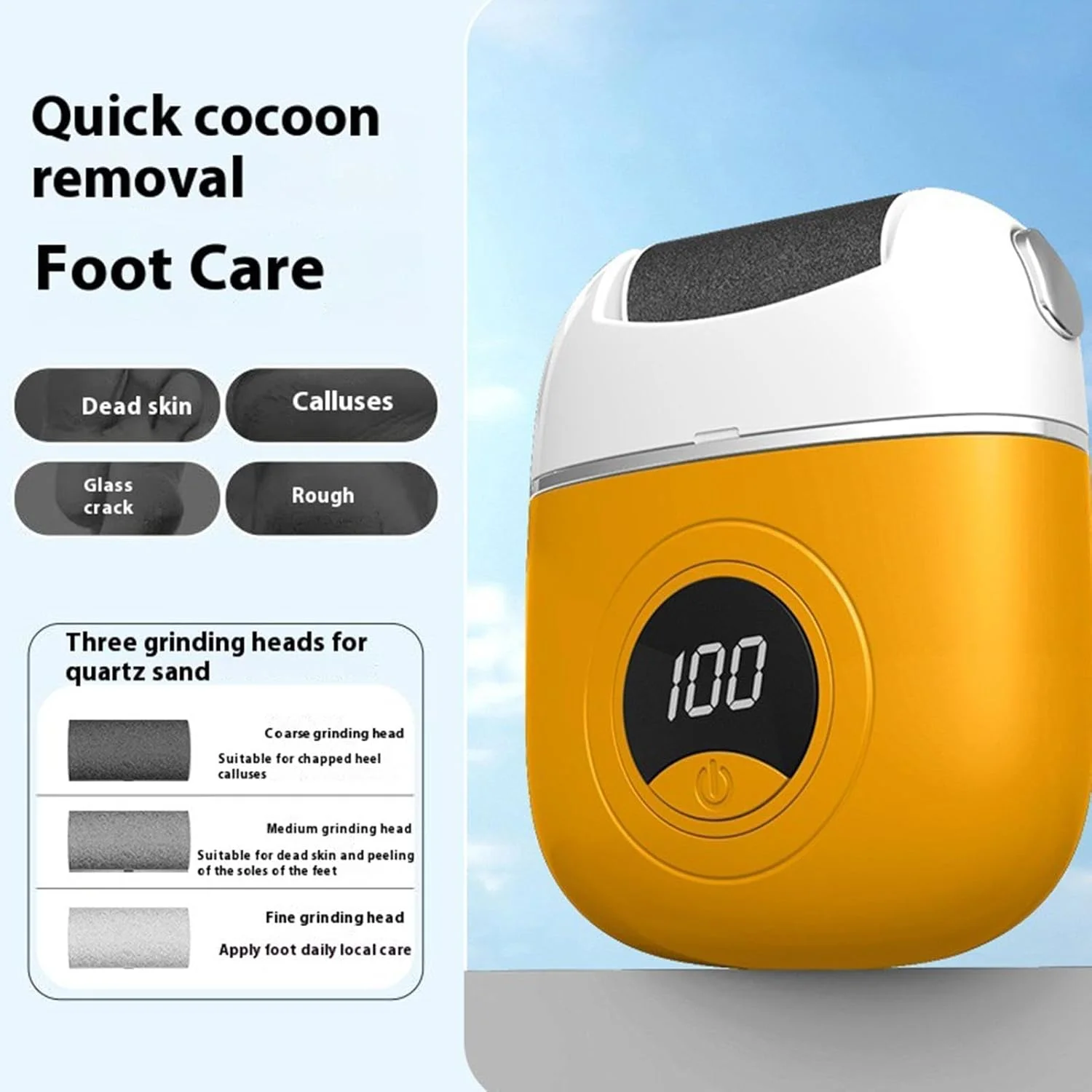 سوهان برقی پا Azonee، ابزار پدیکور ضد آب قابل شارژ با نمایشگر دیجیتال، موتور قدرتمند برای پاشنه و انگشتان پا برای مراقبت آسان از پا، شامل 3 سری سنگ زنی سوهان برقی پا Azonee، ابزار پدیکور ضد آب قابل شارژ با نمایشگر دیجیتال، موتور قدرتمند برای پاشنه و انگشتان پا برای مراقبت آسان از پا، شامل 3 سری سنگ زنی