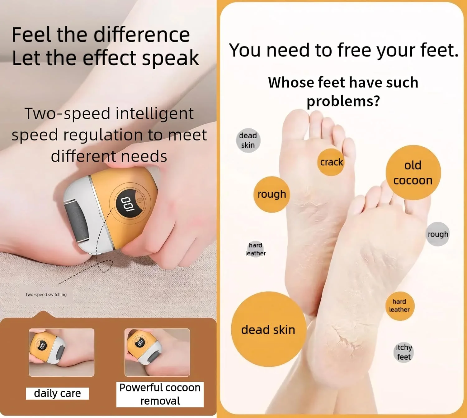 سوهان برقی پا Azonee، ابزار پدیکور ضد آب قابل شارژ با نمایشگر دیجیتال، موتور قدرتمند برای پاشنه و انگشتان پا برای مراقبت آسان از پا، شامل 3 سری سنگ زنی سوهان برقی پا Azonee، ابزار پدیکور ضد آب قابل شارژ با نمایشگر دیجیتال، موتور قدرتمند برای پاشنه و انگشتان پا برای مراقبت آسان از پا، شامل 3 سری سنگ زنی