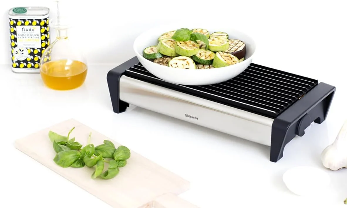 گرم نگهدارنده غذا برابانتیا مدل 477102، دو شعله - استیل مات با توری مشکی