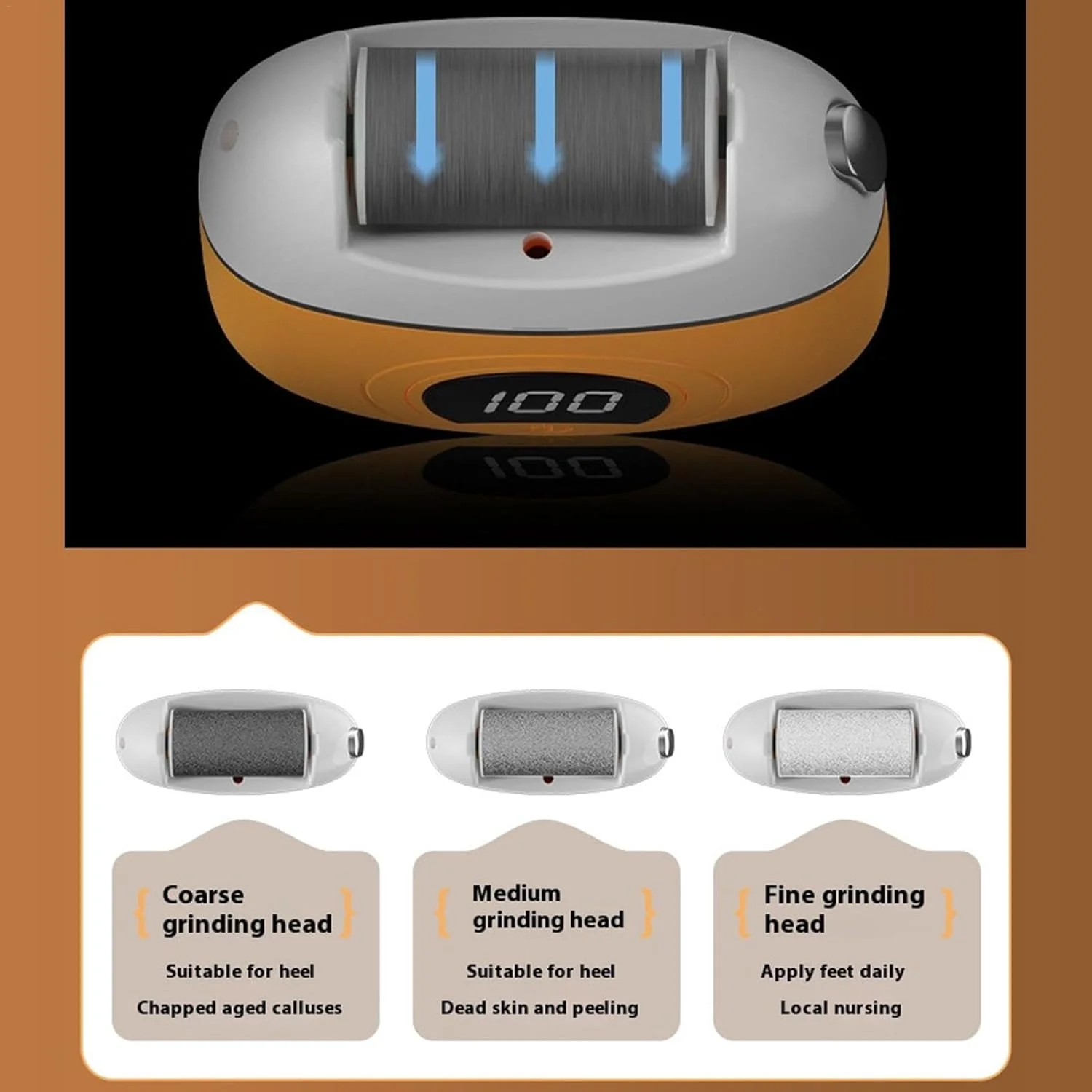 سوهان برقی پا Azonee، ابزار پدیکور ضد آب قابل شارژ با نمایشگر دیجیتال، موتور قدرتمند برای پاشنه و انگشتان پا برای مراقبت آسان از پا، شامل 3 سری سنگ زنی سوهان برقی پا Azonee، ابزار پدیکور ضد آب قابل شارژ با نمایشگر دیجیتال، موتور قدرتمند برای پاشنه و انگشتان پا برای مراقبت آسان از پا، شامل 3 سری سنگ زنی