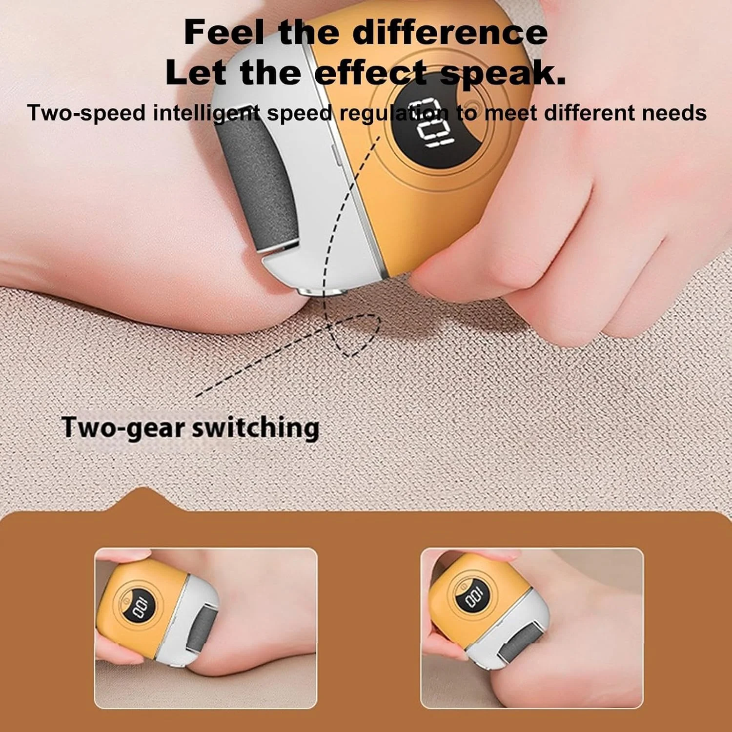 سوهان برقی پا Azonee، ابزار پدیکور ضد آب قابل شارژ با نمایشگر دیجیتال، موتور قدرتمند برای پاشنه و انگشتان پا برای مراقبت آسان از پا، شامل 3 سری سنگ زنی سوهان برقی پا Azonee، ابزار پدیکور ضد آب قابل شارژ با نمایشگر دیجیتال، موتور قدرتمند برای پاشنه و انگشتان پا برای مراقبت آسان از پا، شامل 3 سری سنگ زنی