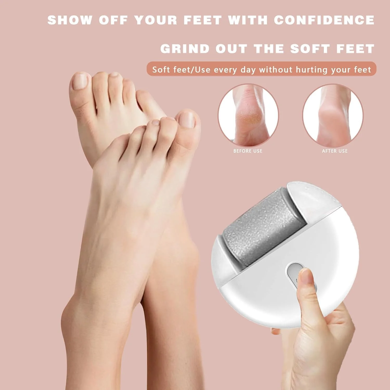 سوهان برقی شارژی پا Azonee، ابزار پدیکور برقی قابل حمل، مناسب برای پوست مرده، پوست خشک و ترک خورده، ست سوهان برقی پا، مراقبت حرفه ای از پا سوهان برقی شارژی پا Azonee، ابزار پدیکور برقی قابل حمل، مناسب برای پوست مرده، پوست خشک و ترک خورده، ست سوهان برقی پا، مراقبت حرفه ای از پا