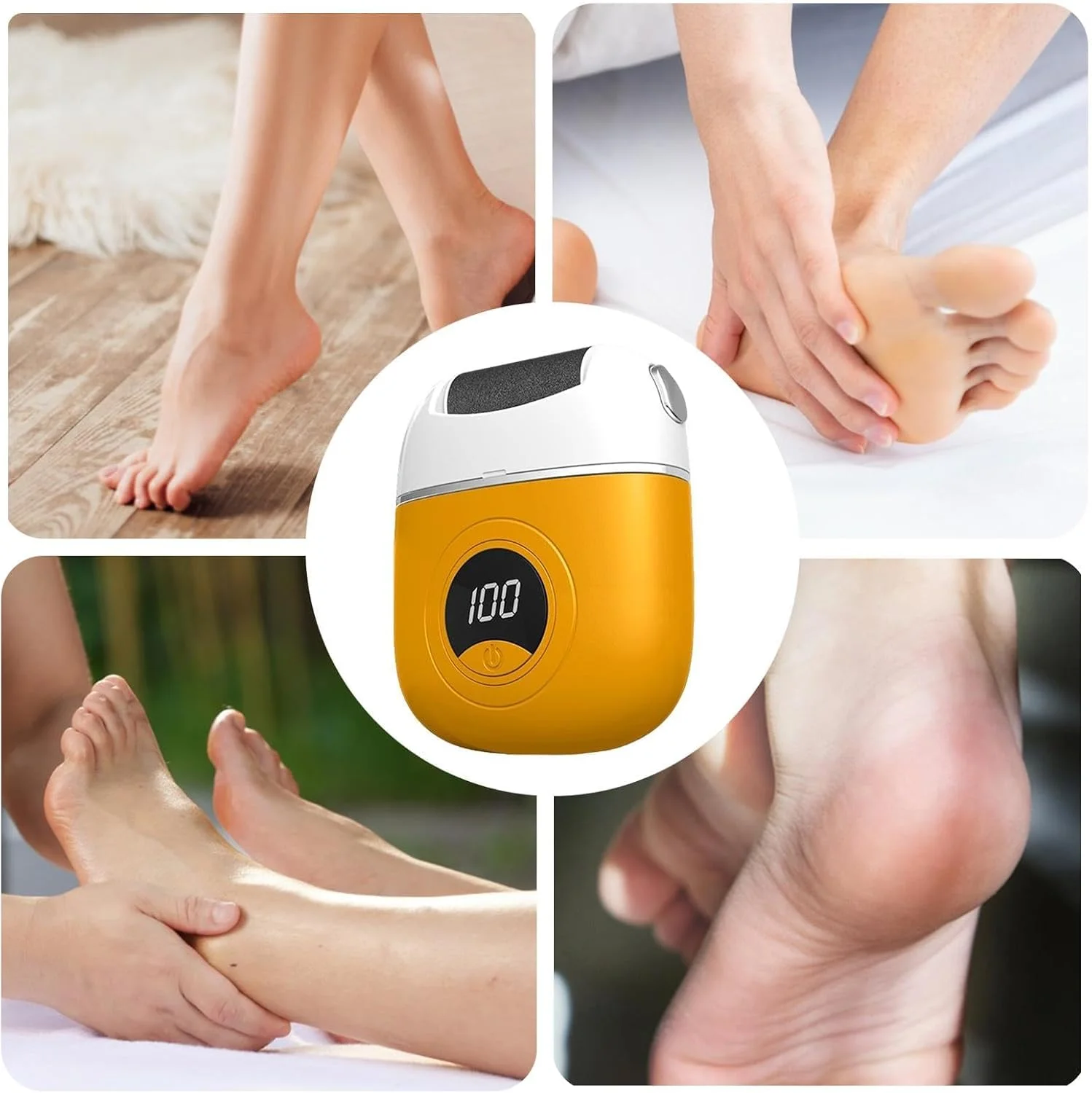 سوهان برقی پا Azonee، ابزار پدیکور ضد آب قابل شارژ با نمایشگر دیجیتال، موتور قدرتمند برای پاشنه و انگشتان پا برای مراقبت آسان از پا، شامل 3 سری سنگ زنی سوهان برقی پا Azonee، ابزار پدیکور ضد آب قابل شارژ با نمایشگر دیجیتال، موتور قدرتمند برای پاشنه و انگشتان پا برای مراقبت آسان از پا، شامل 3 سری سنگ زنی