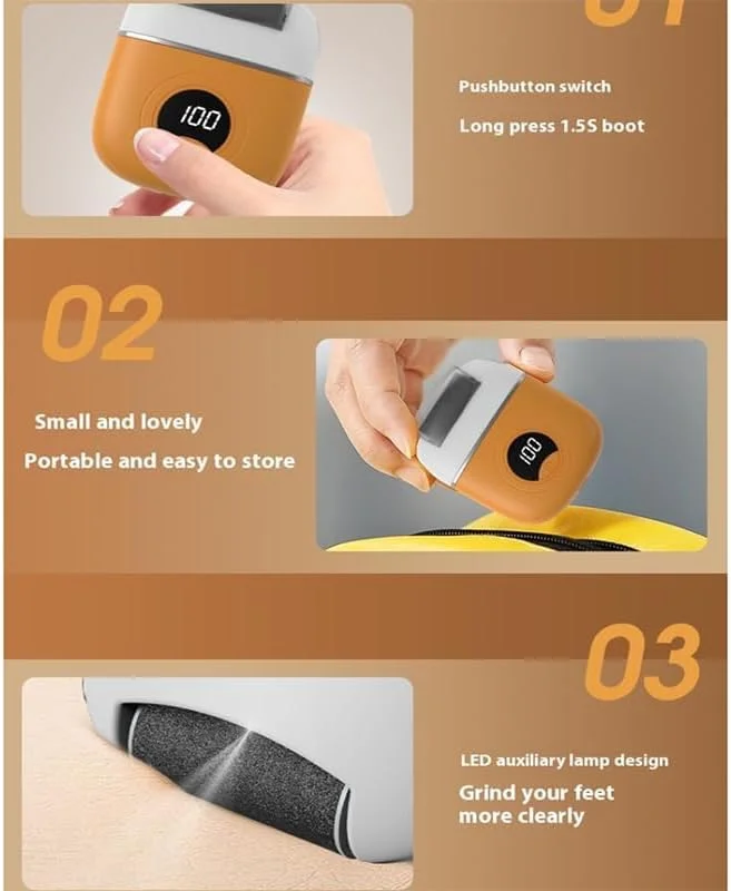 سوهان برقی حرفه ای پا Azonee، ابزار پدیکور قابل حمل و شارژی، برس لایه بردار برقی پا، پولیشر پاشنه پا با نمایشگر دیجیتال، عالی برای پوست مرده/لایه برداری قوی سوهان برقی حرفه ای پا Azonee، ابزار پدیکور قابل حمل و شارژی، برس لایه بردار برقی پا، پولیشر پاشنه پا با نمایشگر دیجیتال، عالی برای پوست مرده/لایه برداری قوی