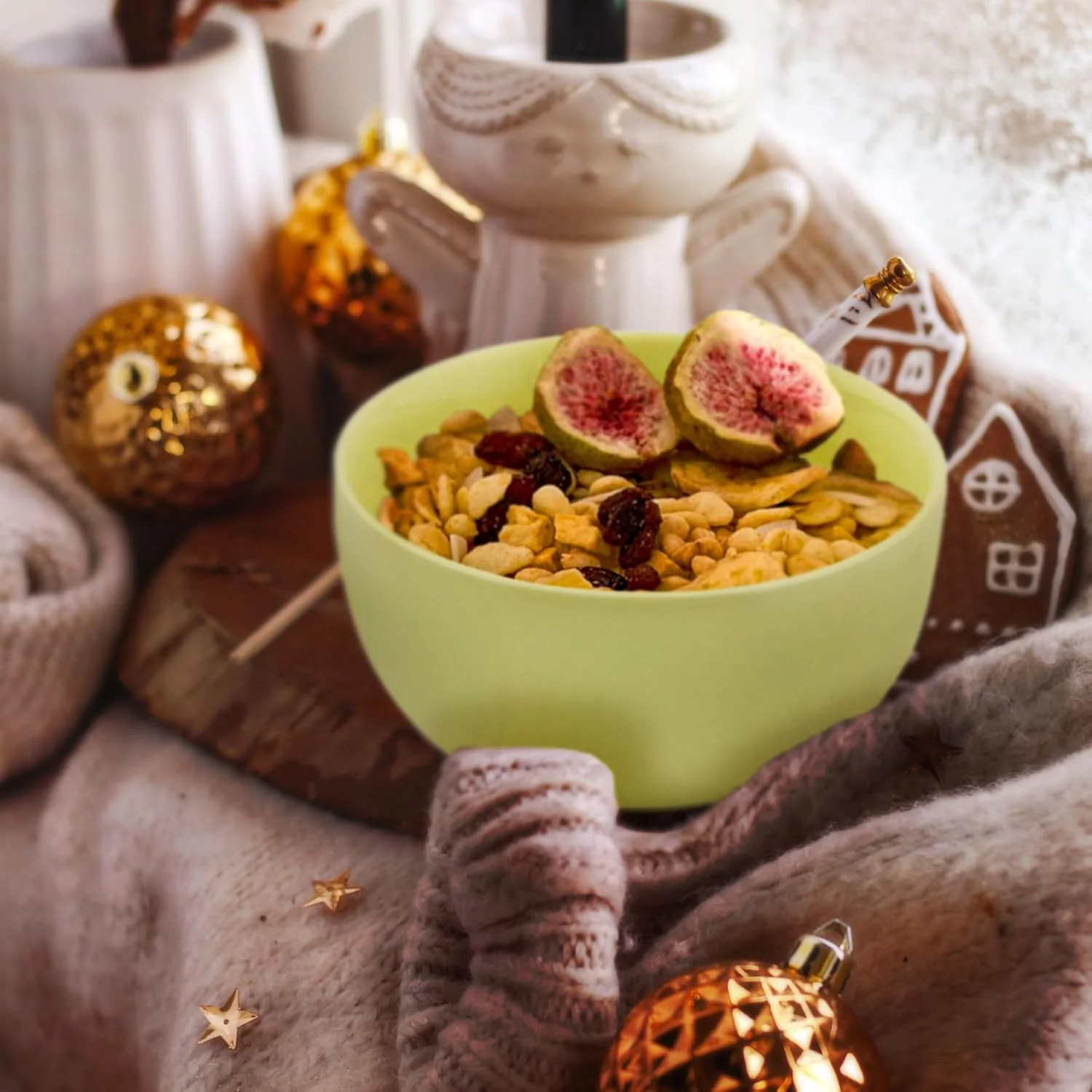 کاسه بستنی 300 میلی لیتری بین ساکائو - ست 6 تایی کاسه دسر سرامیکی 11.5 سانتی متری - کاسه های کوچک چینی برای مخلفات، بستنی، بلغور جو دوسر، میوه، کنترل وعده - قابل شستشو در ماشین ظرفشویی و استفاده در مایکروویو (سبز روشن)