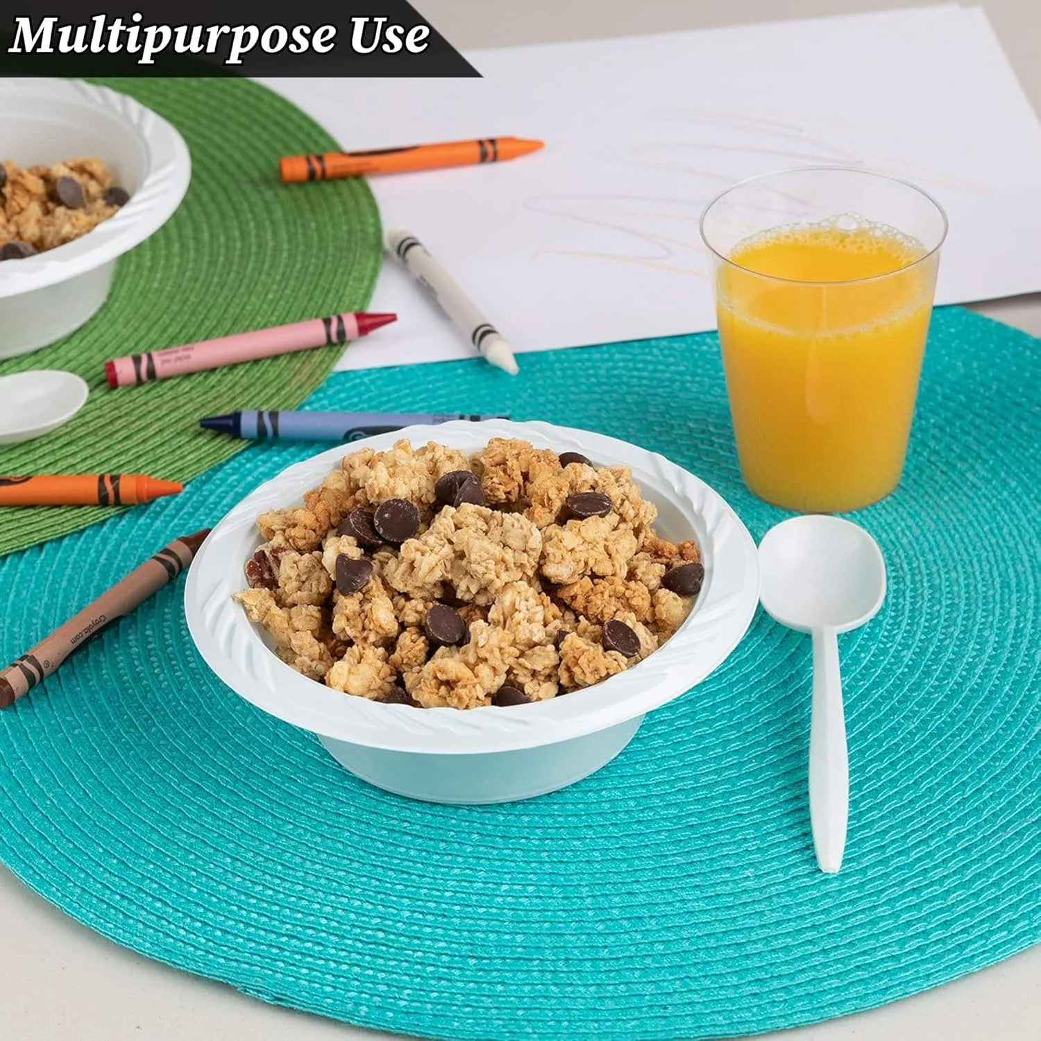 کاسه های پلاستیکی سفید قابل استفاده مجدد BLISSMART، 350 میلی لیتر، بسته 50 عددی، ظروف پلاستیکی قابل شستشو و استفاده مجدد برای دسر، ظروف غذاخوری سنگین برای مهمانی ها، کمپینگ، تولد، پذیرایی، باربیکیو کاسه های پلاستیکی سفید قابل استفاده مجدد BLISSMART، 350 میلی لیتر، بسته 50 عددی، ظروف پلاستیکی قابل شستشو و استفاده مجدد برای دسر، ظروف غذاخوری سنگین برای مهمانی ها، کمپینگ، تولد، پذیرایی، باربیکیو