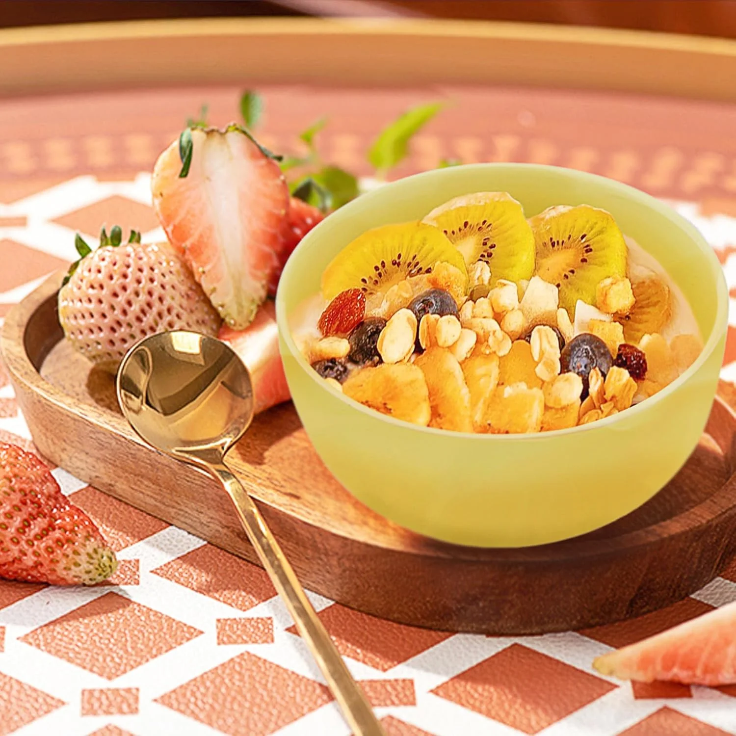 کاسه بستنی 300 میلی لیتری بین ساکائو - ست 6 تایی کاسه دسر سرامیکی 11.5 سانتی متری - کاسه های کوچک چینی برای مخلفات، بستنی، بلغور جو دوسر، میوه، کنترل وعده - قابل شستشو در ماشین ظرفشویی و استفاده در مایکروویو (سبز روشن)