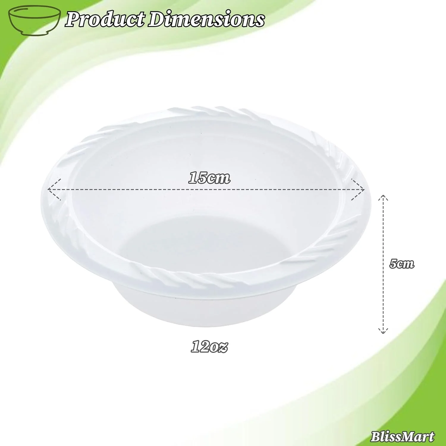 کاسه های پلاستیکی سفید قابل استفاده مجدد BLISSMART، 350 میلی لیتر، بسته 50 عددی، ظروف پلاستیکی قابل شستشو و استفاده مجدد برای دسر، ظروف غذاخوری سنگین برای مهمانی ها، کمپینگ، تولد، پذیرایی، باربیکیو کاسه های پلاستیکی سفید قابل استفاده مجدد BLISSMART، 350 میلی لیتر، بسته 50 عددی، ظروف پلاستیکی قابل شستشو و استفاده مجدد برای دسر، ظروف غذاخوری سنگین برای مهمانی ها، کمپینگ، تولد، پذیرایی، باربیکیو