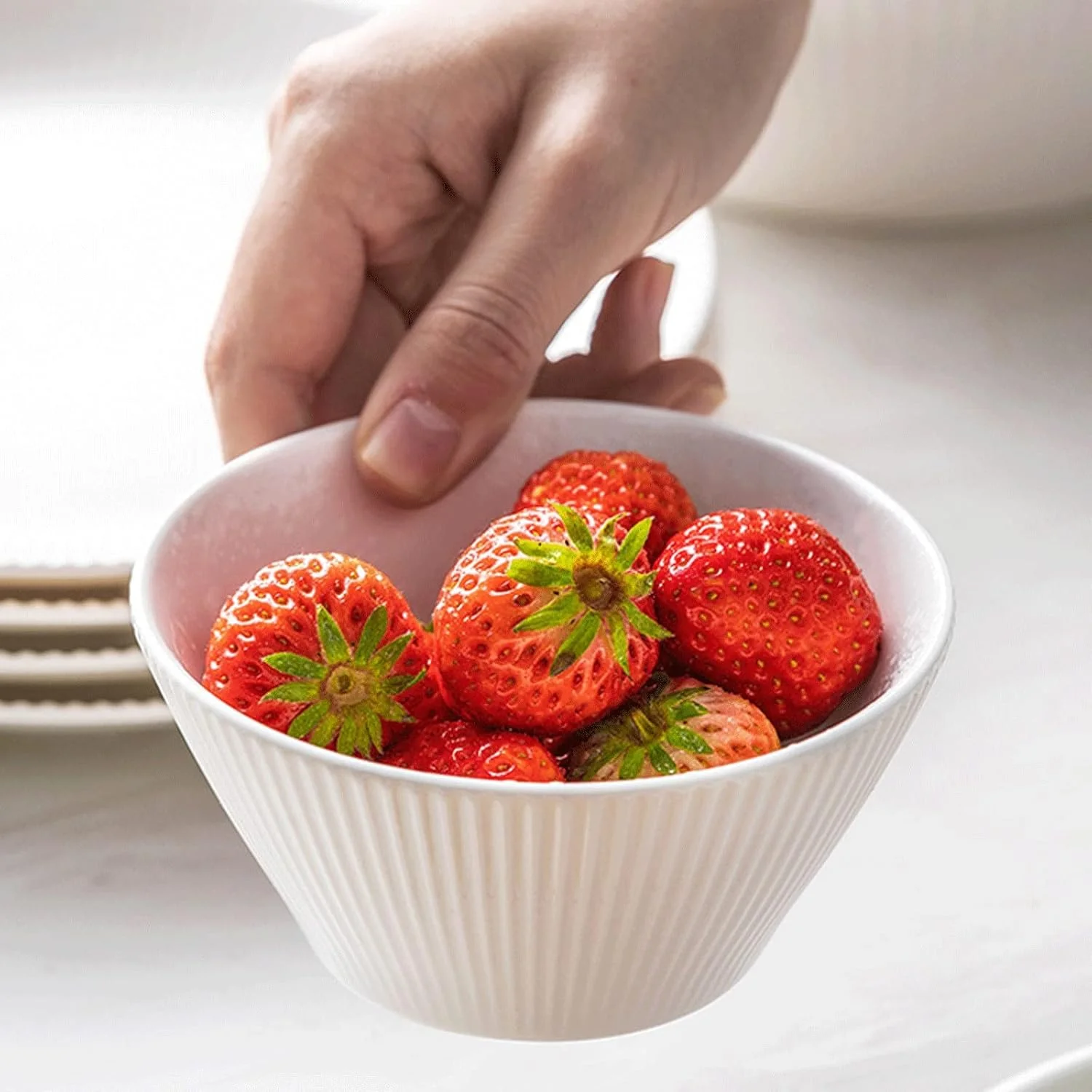 کاسه سوپ BLUEVI، کاسه دسر چینی، کاسه سرو 300 میلی لیتری برای سوپ، غلات، سالاد، آجیل، بلغور جو دوسر، میوه، بستنی، آماده سازی، غذاهای جانبی. کاسه سوپ BLUEVI، کاسه دسر چینی، کاسه سرو 300 میلی لیتری برای سوپ، غلات، سالاد، آجیل، بلغور جو دوسر، میوه، بستنی، آماده سازی، غذاهای جانبی.