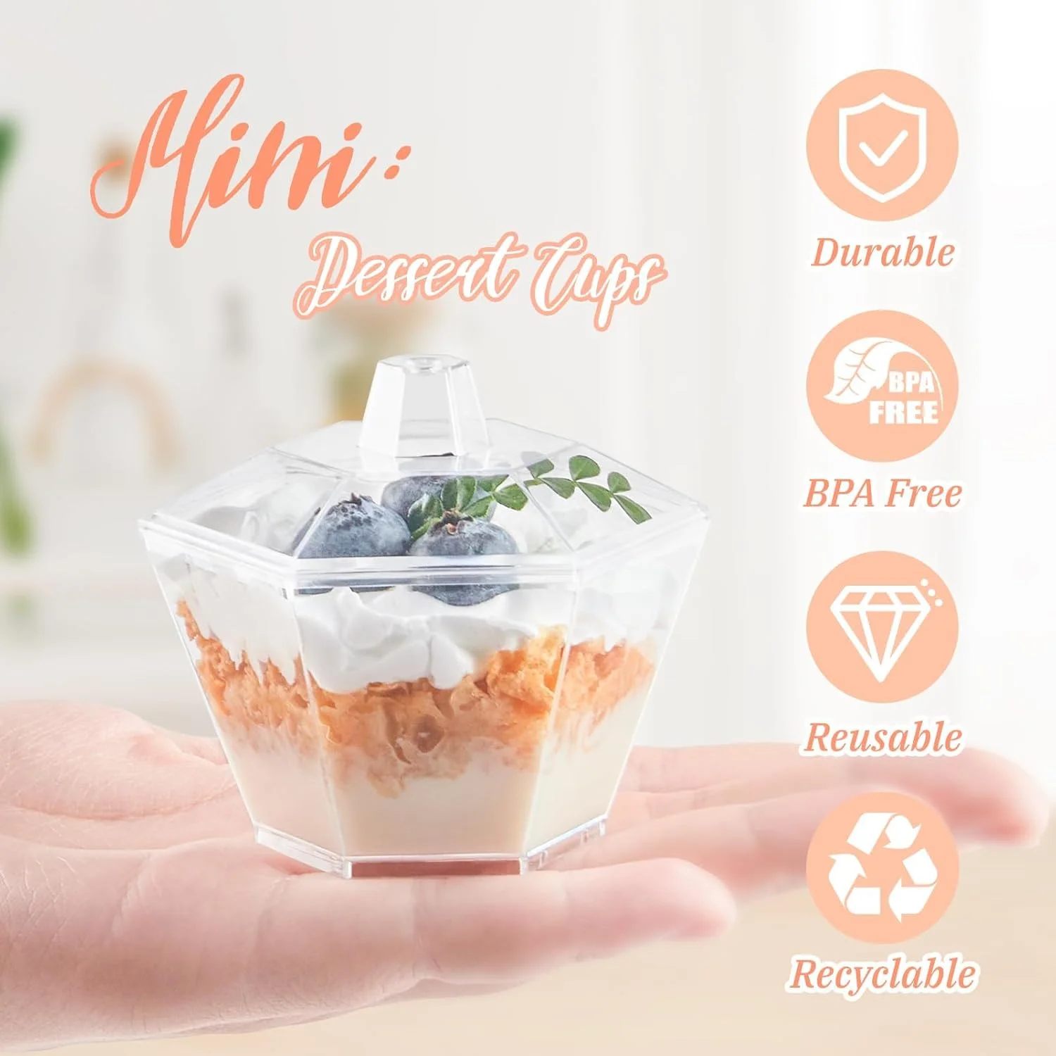 ظروف دسر مینیاتوری BIGTHREE با درب و قاشق، بسته 50 عددی لیوان تست پلاستیکی، فنجان پیش غذای شفاف پارفه، لیوان شات دسر پلاستیکی برای کیک، بستنی، ماست، لوازم پذیرایی مهمانی ظروف دسر مینیاتوری BIGTHREE با درب و قاشق، بسته 50 عددی لیوان تست پلاستیکی، فنجان پیش غذای شفاف پارفه، لیوان شات دسر پلاستیکی برای کیک، بستنی، ماست، لوازم پذیرایی مهمانی