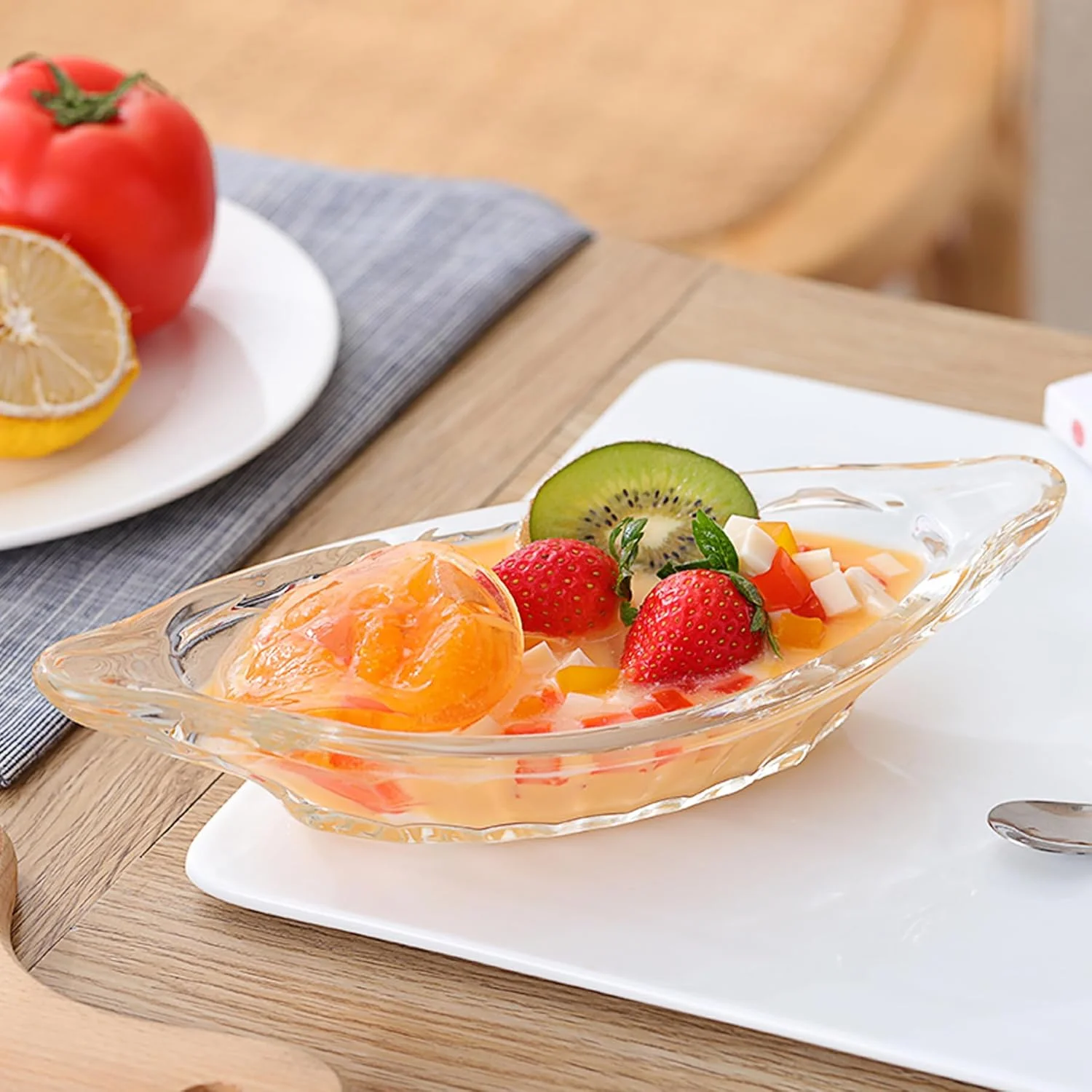 Banana Split Bowls Dishes, Glass Ice Cream Bowl Sundae Bowls, Dessert Dishes Fruit Plat Clear 4 Set 180ml Banana Split Bowls Dishes, Glass Ice Cream Bowl Sundae Bowls, Dessert Dishes Fruit Plat Clear 4 Set 180ml