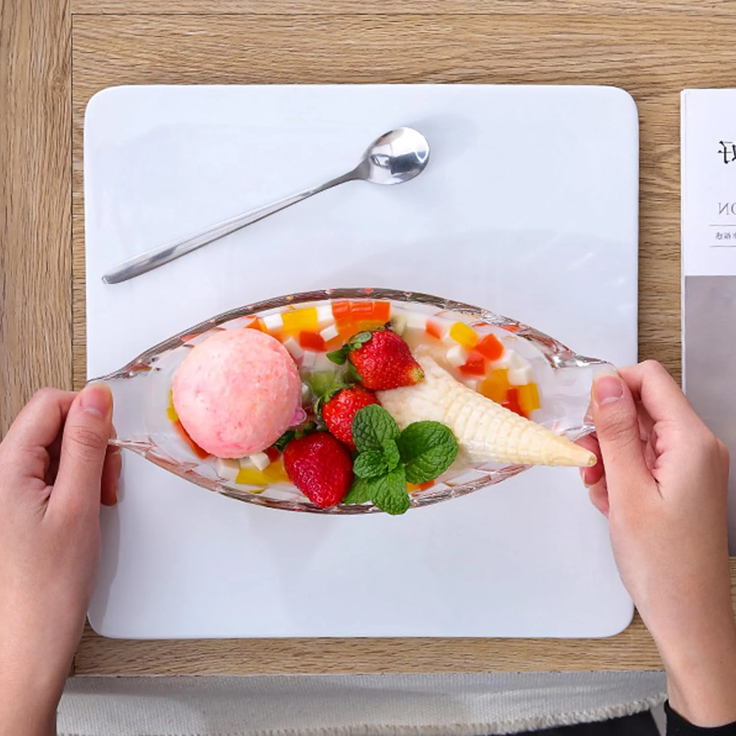 Banana Split Bowls Dishes, Glass Ice Cream Bowl Sundae Bowls, Dessert Dishes Fruit Plat Clear 4 Set 180ml Banana Split Bowls Dishes, Glass Ice Cream Bowl Sundae Bowls, Dessert Dishes Fruit Plat Clear 4 Set 180ml