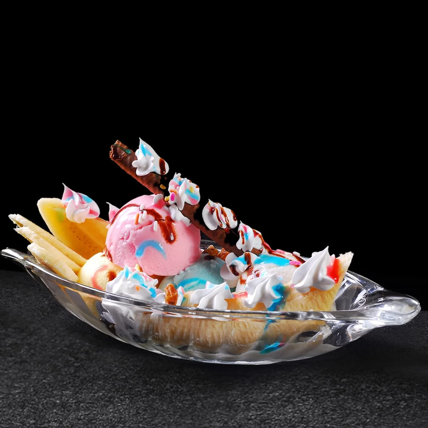 Banana Split Bowls Dishes, Glass Ice Cream Bowl Sundae Bowls, Dessert Dishes Fruit Plat Clear 4 Set 180ml Banana Split Bowls Dishes, Glass Ice Cream Bowl Sundae Bowls, Dessert Dishes Fruit Plat Clear 4 Set 180ml
