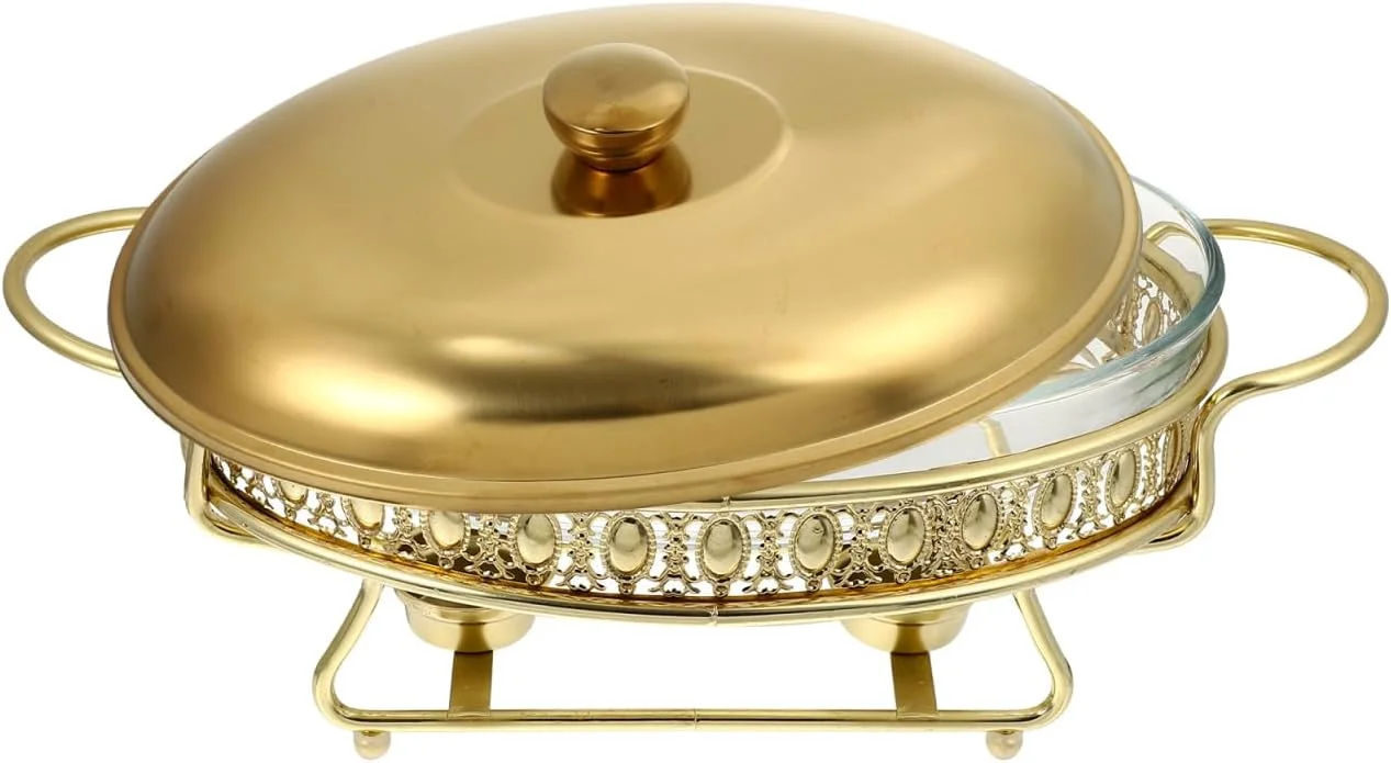 ست گرم نگهدارنده بوفه استیل ضد زنگ BESTonZON، ظرف بیضی شکل با درب، گرم کننده غذا برای مهمانی ها، سرویس دهنده بوفه پذیرایی، ایده آل برای عروسی ها و رویدادهای فضای باز ست گرم نگهدارنده بوفه استیل ضد زنگ BESTonZON، ظرف بیضی شکل با درب، گرم کننده غذا برای مهمانی ها، سرویس دهنده بوفه پذیرایی، ایده آل برای عروسی ها و رویدادهای فضای باز