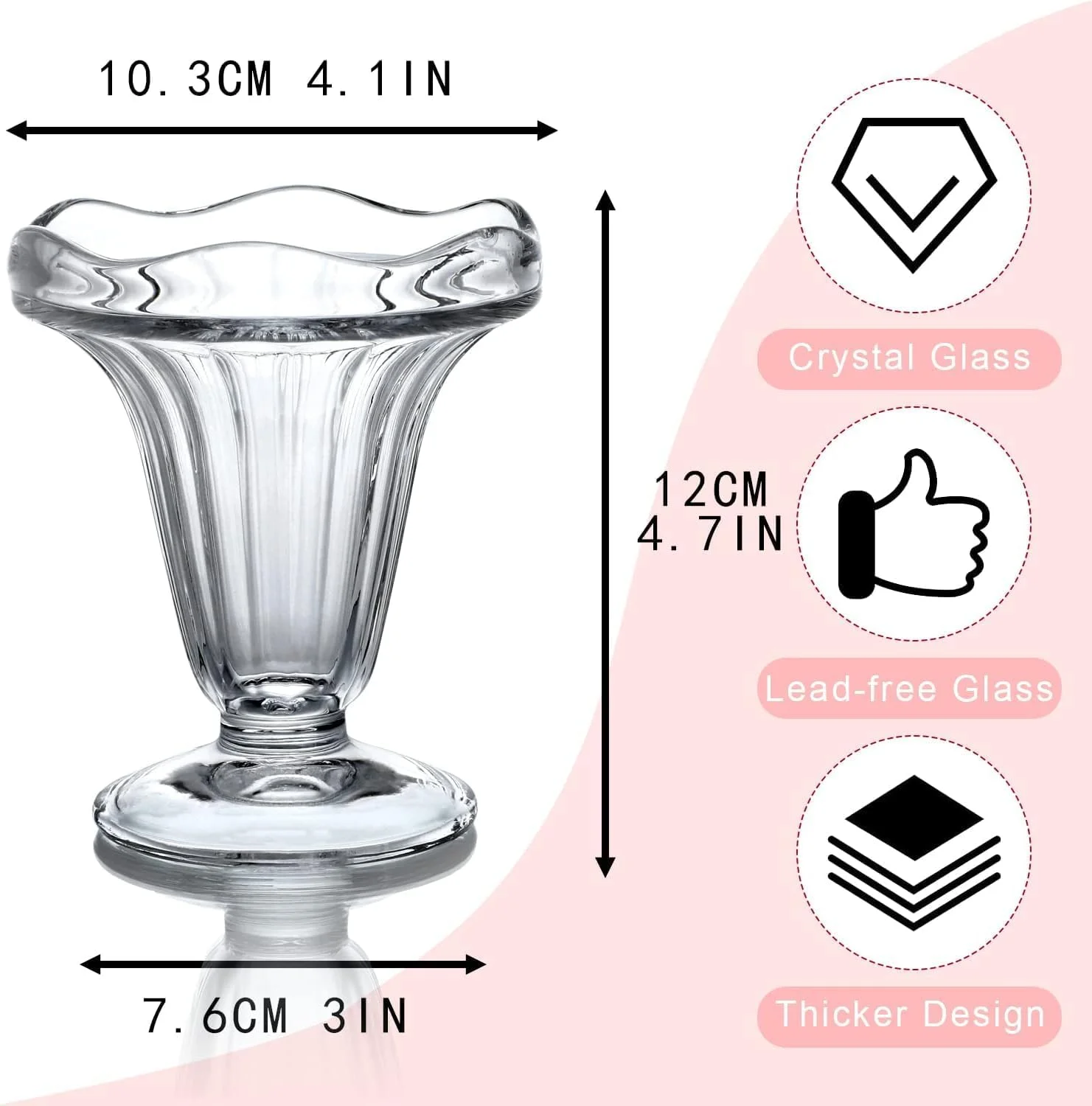 ست کاسه بستنی آرت دکو آزونه، 2 عددی، کاسه های کریستالی 150 میلی لیتری، کف ضخیم تر، قابل استفاده در فریزر و ماشین ظرفشویی، طراحی لاله ای زیبا برای دسرها، سالادها، میوه ها ست کاسه بستنی آرت دکو آزونه، 2 عددی، کاسه های کریستالی 150 میلی لیتری، کف ضخیم تر، قابل استفاده در فریزر و ماشین ظرفشویی، طراحی لاله ای زیبا برای دسرها، سالادها، میوه ها