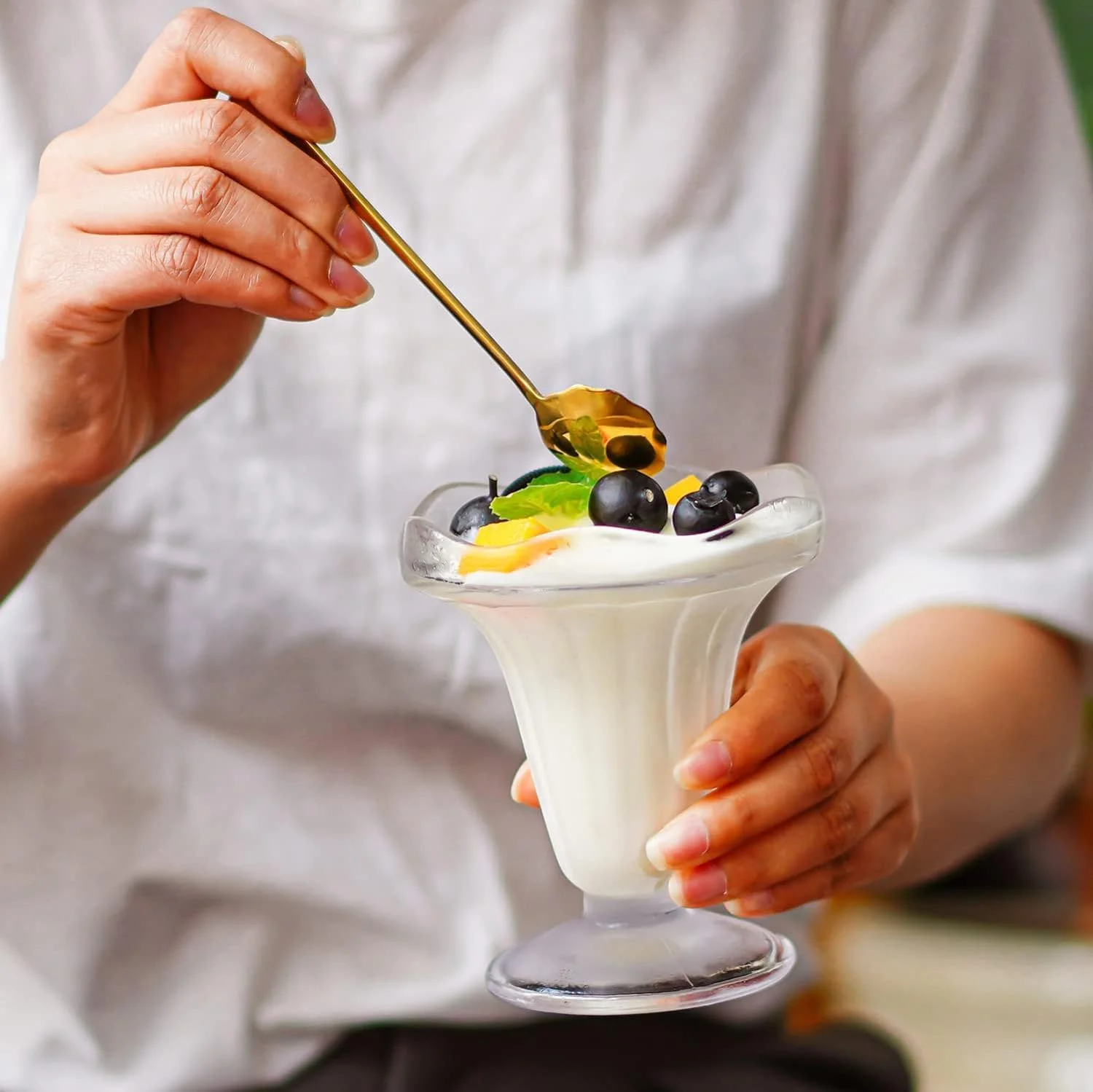 ظروف بستنی خوری شیشه ای آزونه، جام های پایه دار شیشه ای لاله ای، کاسه های دسر بستنی خوری شفاف و ضخیم برای دسرها، سالادها، میوه ها، کاسه های سرو بستنی، کاسه های مزه برای مهمانی، 2 عدد ظروف بستنی خوری شیشه ای آزونه، جام های پایه دار شیشه ای لاله ای، کاسه های دسر بستنی خوری شفاف و ضخیم برای دسرها، سالادها، میوه ها، کاسه های سرو بستنی، کاسه های مزه برای مهمانی، 2 عدد