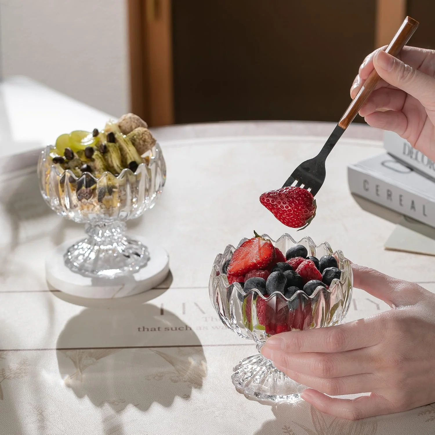 Azonee Dessert Cups Ice Cream Cups Glass Clear Footed Tulip Glass Dessert Bowls Small Ice Cream Bowls Dessert Bowls for Housewarmings Parties Weddings 4 Pack Azonee Dessert Cups Ice Cream Cups Glass Clear Footed Tulip Glass Dessert Bowls Small Ice Cream Bowls Dessert Bowls for Housewarmings Parties Weddings 4 Pack