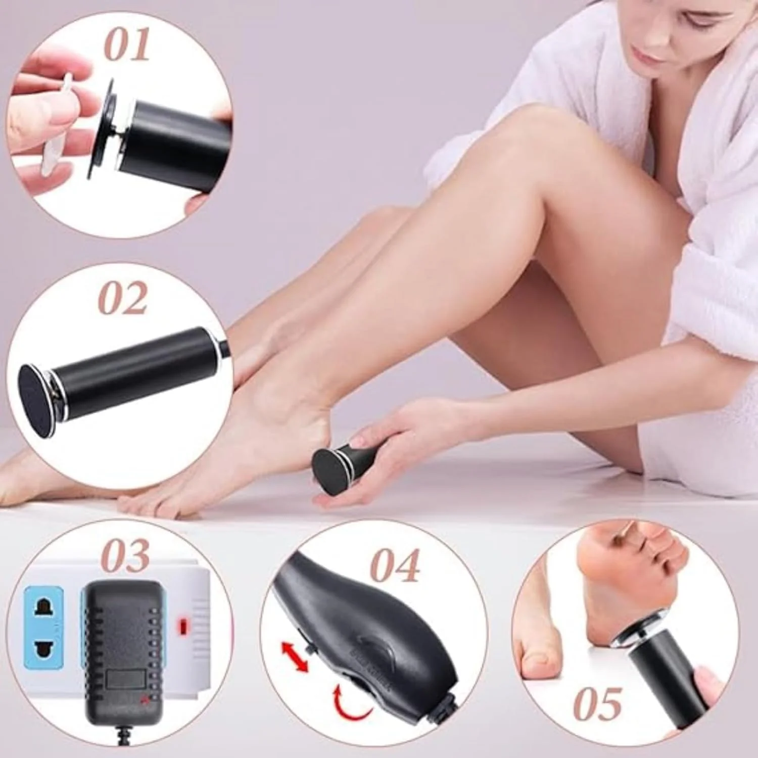 Avalaine Electric Foot Callus Remover, Electric Callus Remover for Feet, 0-800rpm, 360° High Speed Rotation, Foot File, Gentle and Not Hurt Feet for Men Women (Orange) Avalaine Electric Foot Callus Remover, Electric Callus Remover for Feet, 0-800rpm, 360° High Speed Rotation, Foot File, Gentle and Not Hurt Feet for Men Women (Orange)