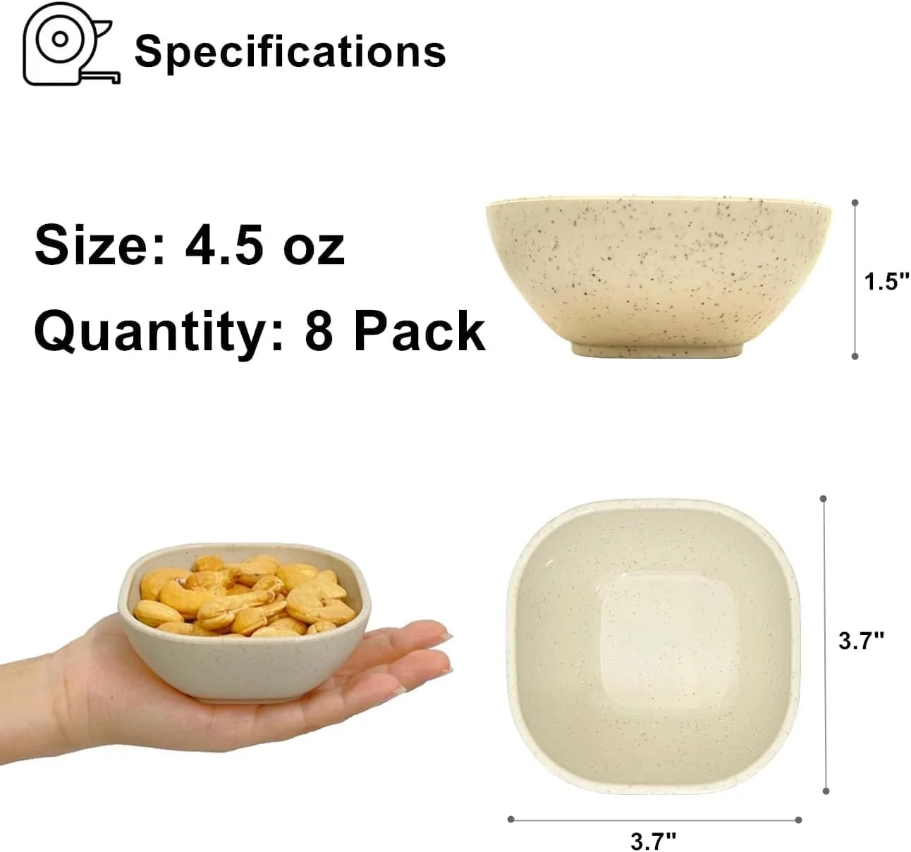 Azonee Cereal Bowls, 8Pcs Wheat Straw Fiber Lightweight Bowl Sets, Modern Style, Unbreakable, Dishwasher & Microwave Safe, Assorted Colors, Perfect for Dessert, Snack, Side Dishes, 4.5 OZ Azonee Cereal Bowls, 8Pcs Wheat Straw Fiber Lightweight Bowl Sets, Modern Style, Unbreakable, Dishwasher & Microwave Safe, Assorted Colors, Perfect for Dessert, Snack, Side Dishes, 4.5 OZ