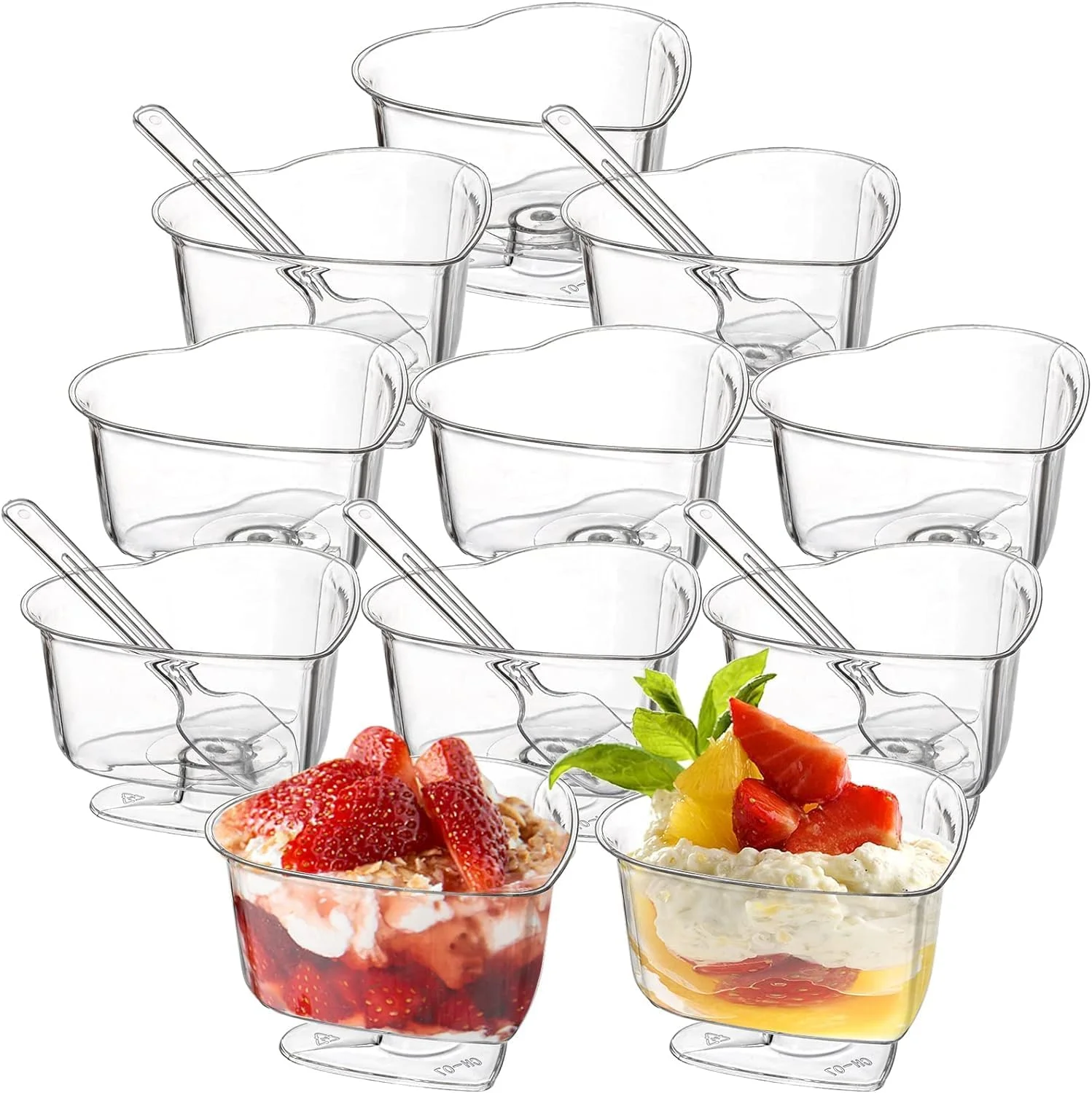 ظروف سرو دسر شفاف آزونی به همراه قاشق، بسته 50 عددی، فنجان های دسر پلاستیکی کوچک 120 میلی لیتری، فنجان های پیش غذا موس و پارفیت یکبار مصرف و قابل استفاده مجدد برای دورهمی های خانگی، رویدادها، مهمانی ها، عروسی ها ظروف سرو دسر شفاف آزونی به همراه قاشق، بسته 50 عددی، فنجان های دسر پلاستیکی کوچک 120 میلی لیتری، فنجان های پیش غذا موس و پارفیت یکبار مصرف و قابل استفاده مجدد برای دورهمی های خانگی، رویدادها، مهمانی ها، عروسی ها