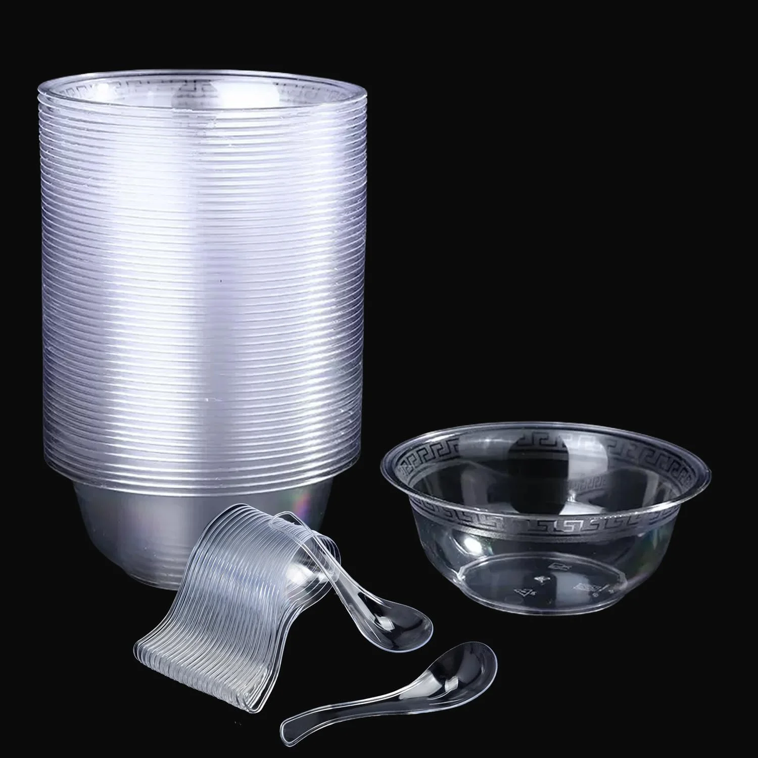 ظروف دسر پلاستیکی ASOENTIWOX، ۸۰ کاسه دسر و ۸۰ قاشق، لیوان های دسر ۲۱۰ میلی لیتری، پلاستیک سخت، ظروف پلاستیکی بستنی خوری برای دسر، پودینگ، ماست بستنی، لوازم بوفه ظروف دسر پلاستیکی ASOENTIWOX، ۸۰ کاسه دسر و ۸۰ قاشق، لیوان های دسر ۲۱۰ میلی لیتری، پلاستیک سخت، ظروف پلاستیکی بستنی خوری برای دسر، پودینگ، ماست بستنی، لوازم بوفه