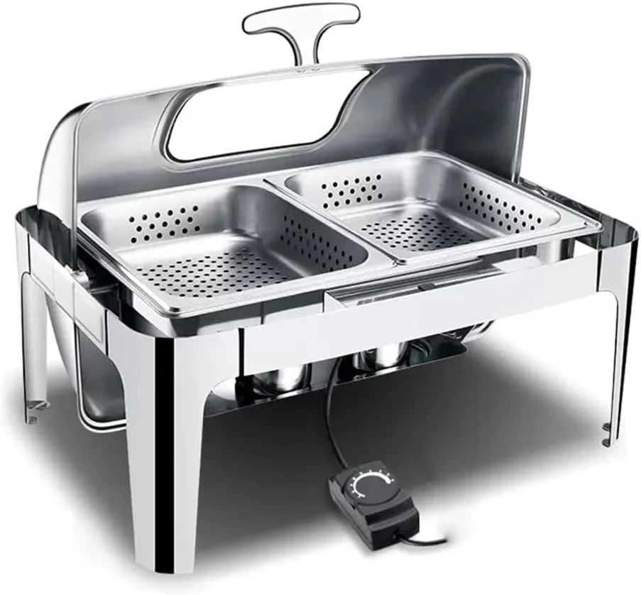 سرویس گرم نگهدارنده غذا آسیا، دارای درب تاشو، مناسب بوفه، با دو روش گرمایشی برقی/الکلی، ظرفیت 13.5 لیتر، برقی، مدل قابل مشاهده B سرویس گرم نگهدارنده غذا آسیا، دارای درب تاشو، مناسب بوفه، با دو روش گرمایشی برقی/الکلی، ظرفیت 13.5 لیتر، برقی، مدل قابل مشاهده B