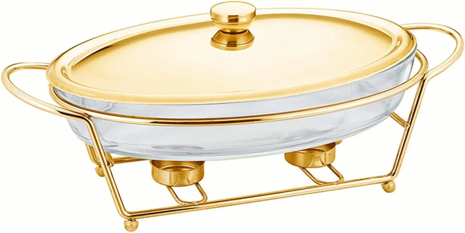 گرمکن غذای بیضی شکل 3 لیتری AXIWOEI، ظرف گرم کننده بوفه، ظرف سرو شیشه ای استیل ضد زنگ، قابلمه گرم برای عروسی ها، پذیرایی ها، مهمانی ها، طلایی گرمکن غذای بیضی شکل 3 لیتری AXIWOEI، ظرف گرم کننده بوفه، ظرف سرو شیشه ای استیل ضد زنگ، قابلمه گرم برای عروسی ها، پذیرایی ها، مهمانی ها، طلایی