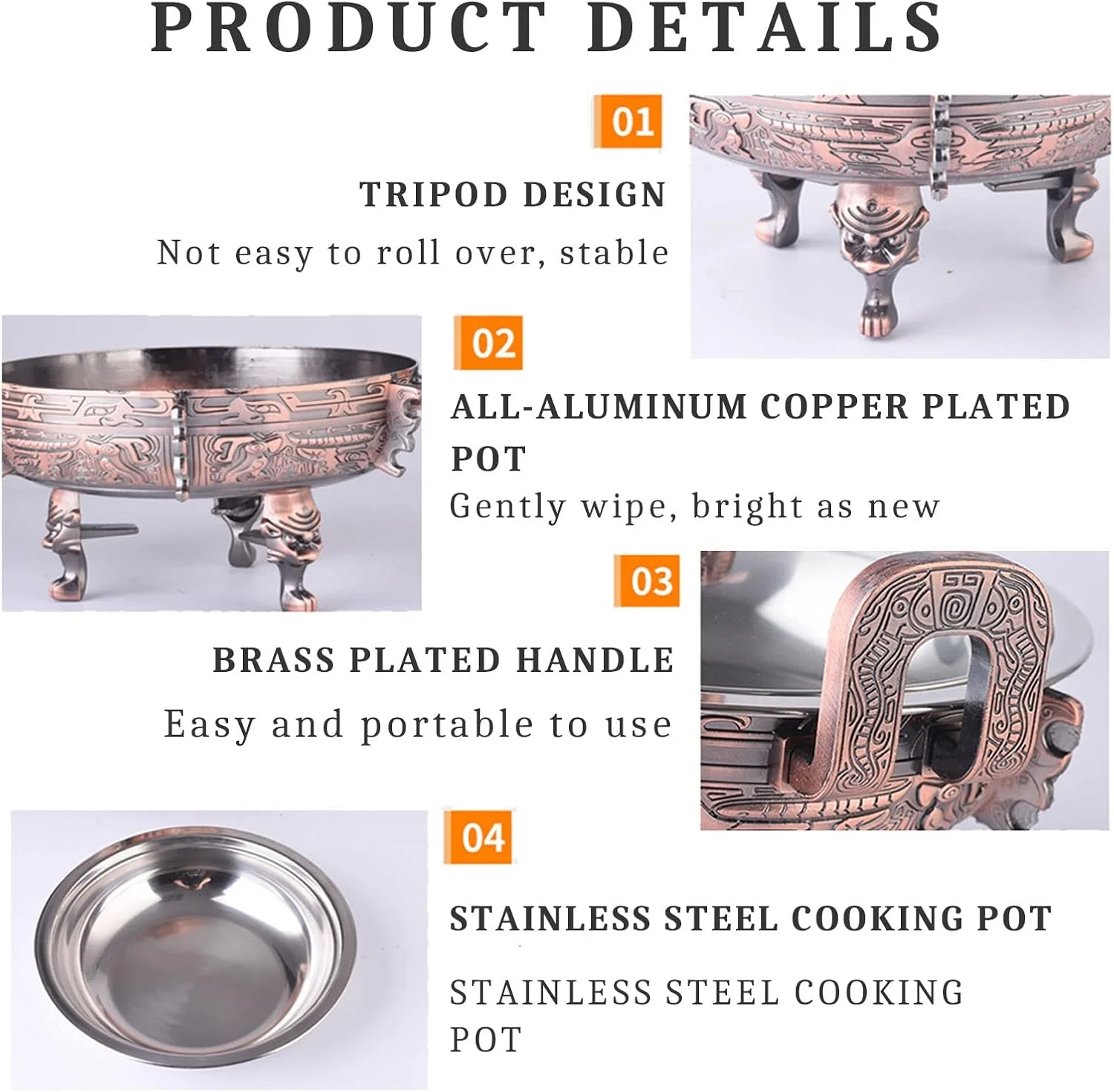 ظروف گرم نگهدارنده غذا AXIWOEI، ست گرمکن بوفه پذیرایی گرد با ظرف غذا و جایگاه سوخت، برای بوفه ناهارخوری مهمانی آشپزخانه (برنز قرمز)، 2 عدد ظروف گرم نگهدارنده غذا AXIWOEI، ست گرمکن بوفه پذیرایی گرد با ظرف غذا و جایگاه سوخت، برای بوفه ناهارخوری مهمانی آشپزخانه (برنز قرمز)، 2 عدد