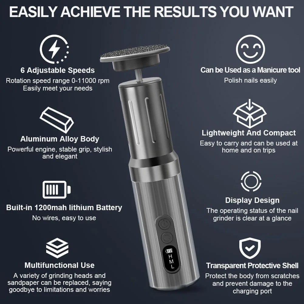 سوهان برقی پا AOOWU، از بین برنده پوست سفت، سوهان برقی 2 در 1 برای پا، از بین برنده پینه پا با پایه شارژ، ابزار پدیکور سمباده برقی پا با 40 عدد دیسک سمباده و حلقه سوهان برقی پا AOOWU، از بین برنده پوست سفت، سوهان برقی 2 در 1 برای پا، از بین برنده پینه پا با پایه شارژ، ابزار پدیکور سمباده برقی پا با 40 عدد دیسک سمباده و حلقه