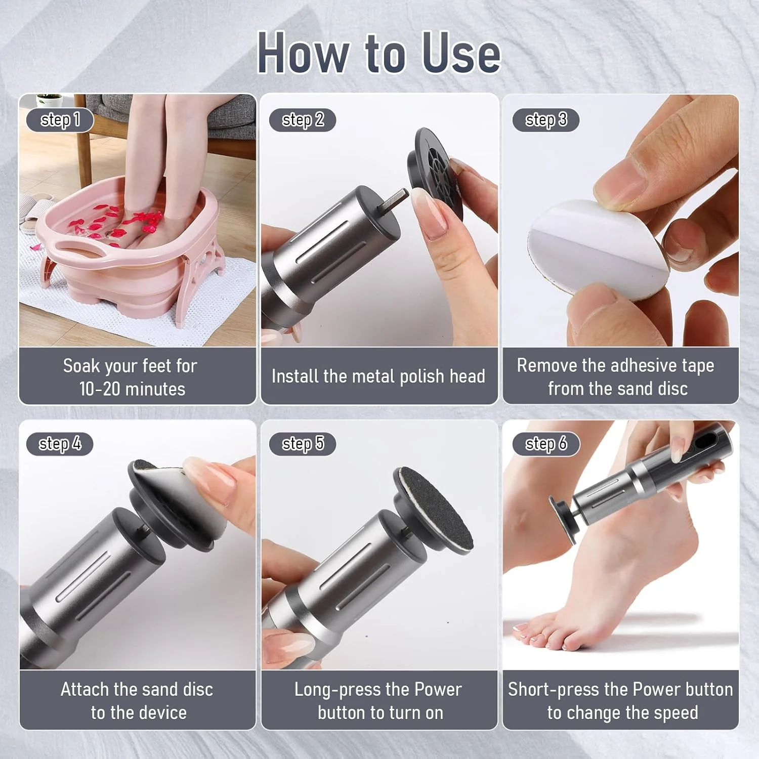 سوهان برقی پدیکور پا ANGNYA با 3 سرعت قابل تنظیم، پایه شارژ و دیسک های سنباده ای جایگزین، ابزار پدیکور برقی از بین برنده پوست مرده پا (خاکستری) سوهان برقی پدیکور پا ANGNYA با 3 سرعت قابل تنظیم، پایه شارژ و دیسک های سنباده ای جایگزین، ابزار پدیکور برقی از بین برنده پوست مرده پا (خاکستری)