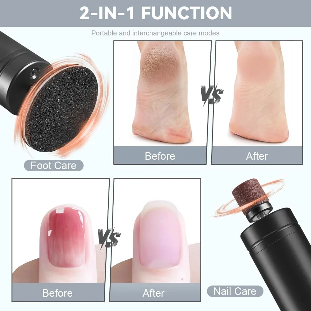 سوهان برقی پینه پا AOOWU، مجموعه سوهان برقی قابل شارژ پا با سرهای سوهان قابل تعویض، سرعت قابل تنظیم، مجموعه مراقبت از پا برای پاشنه های ترک خورده، پینه و پوست مرده سوهان برقی پینه پا AOOWU، مجموعه سوهان برقی قابل شارژ پا با سرهای سوهان قابل تعویض، سرعت قابل تنظیم، مجموعه مراقبت از پا برای پاشنه های ترک خورده، پینه و پوست مرده